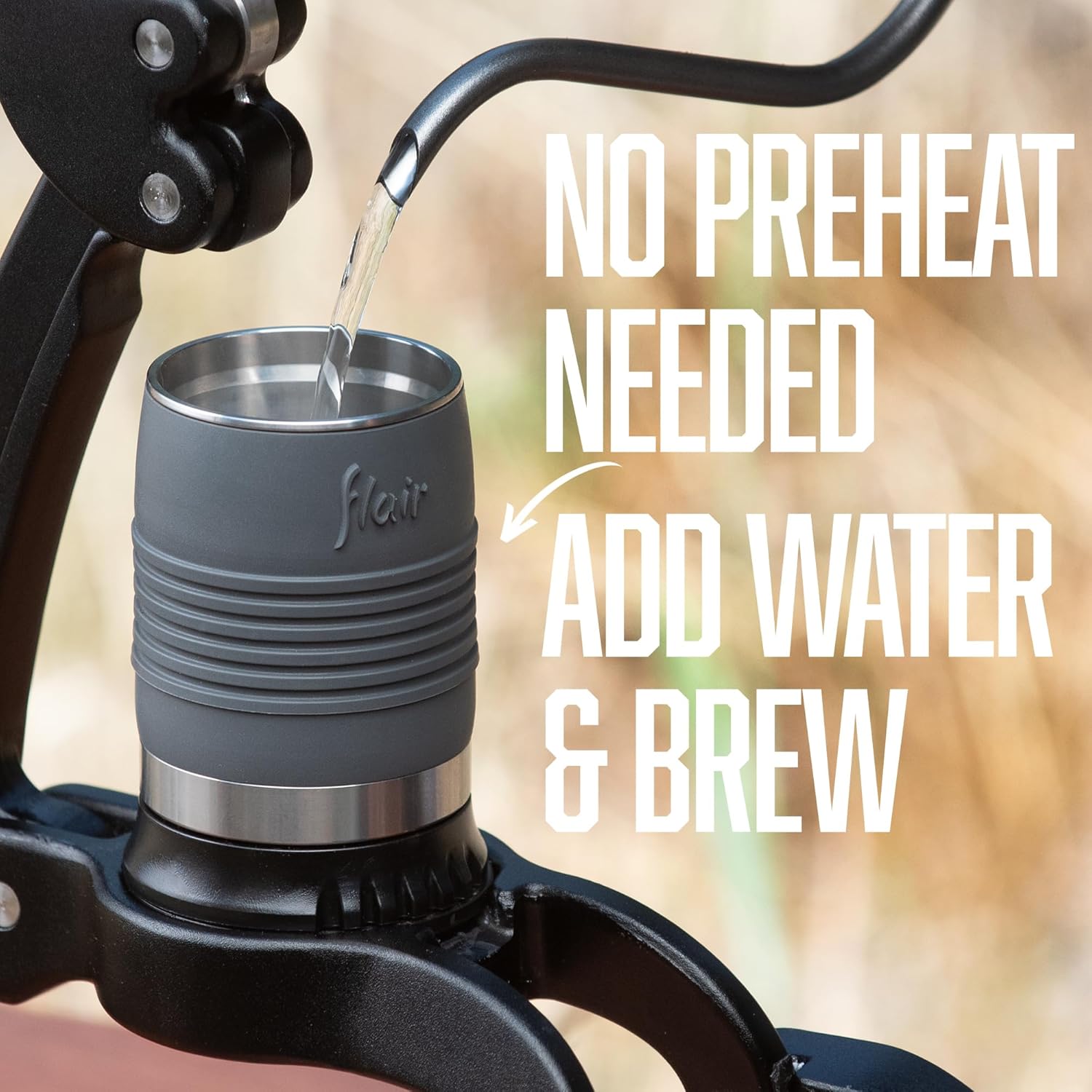 Flair GO: Portable, Collapsible Lever Espresso Machine for 9BAR Espresso Anywhere (Grounds Model)