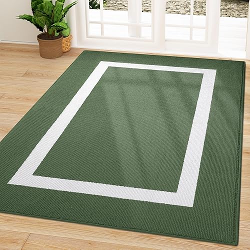 OLANLY - Tapete para interior, 35 x 59 pulgadas, antideslizante, absorbente, resistente a la mugre, lavable a máquina y perfil bajo para entrada,