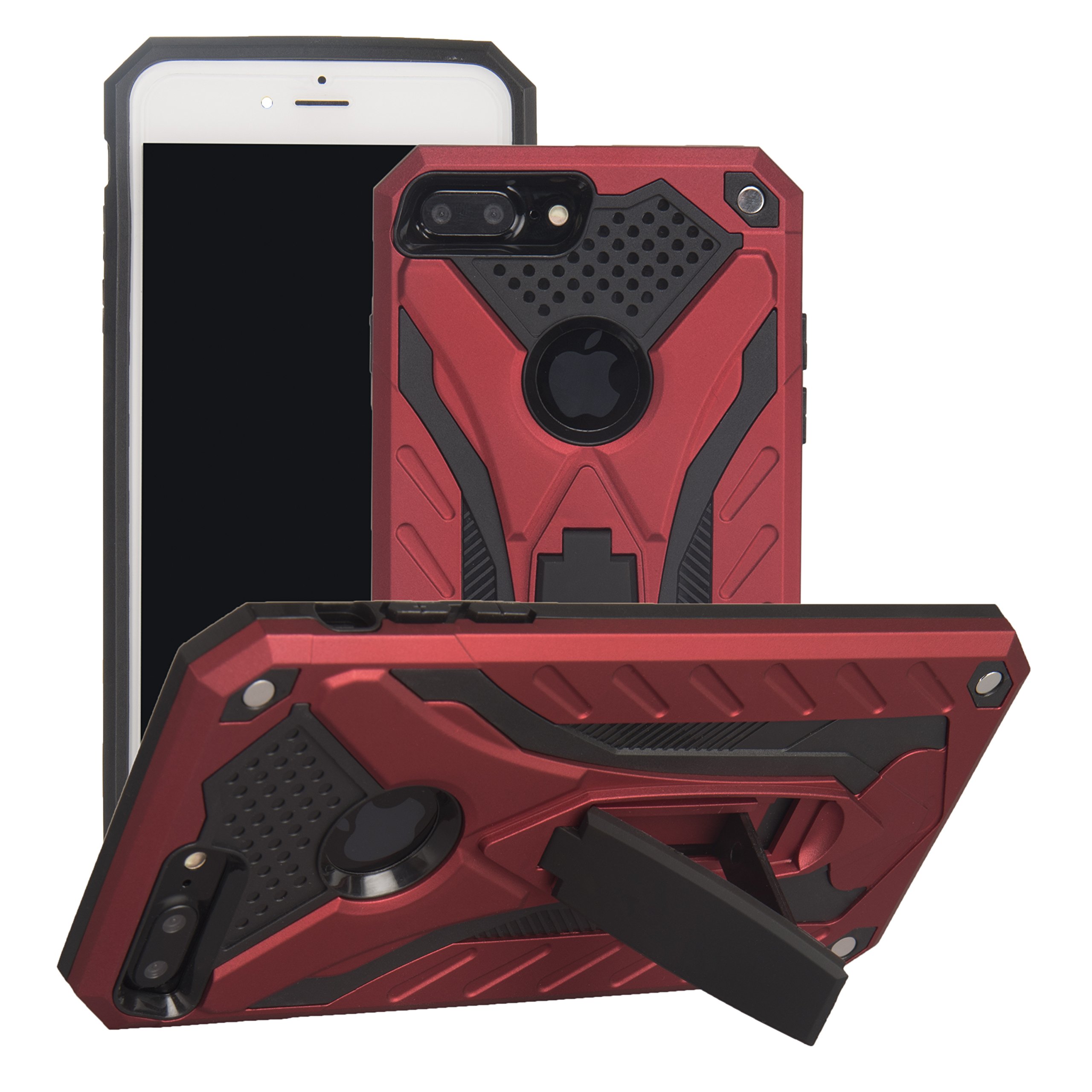 MILAN NICE Funda para iPhone 12 Pro MAX de Silicona y PC Antigolpes Carcasa Protectora Anti-arañazos y Antideslizante con Soporte Incoporado (Rojo)(6.7) — view 24