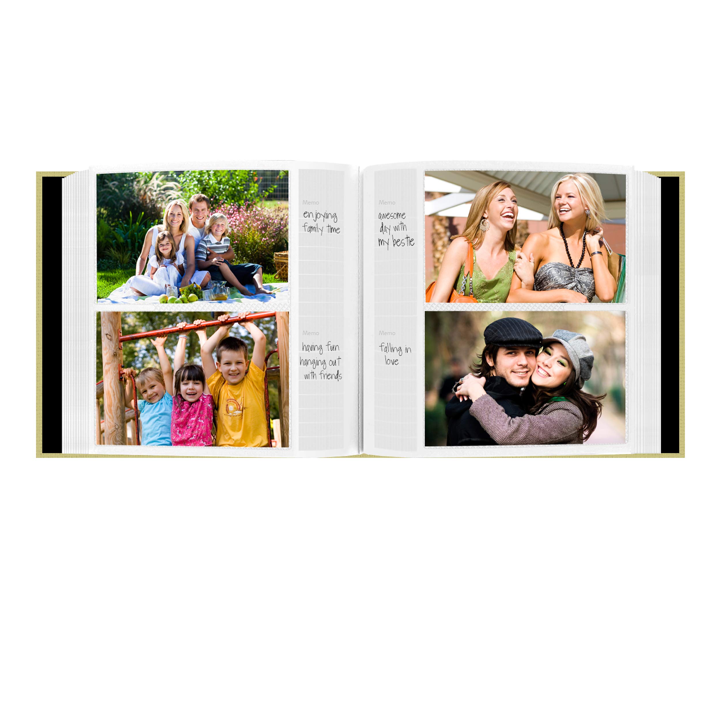 Pioneer Fotoalbum mit Fotofächern und Fotorahmen-Einband aus Stoff Soft Yellow – Ansicht 4