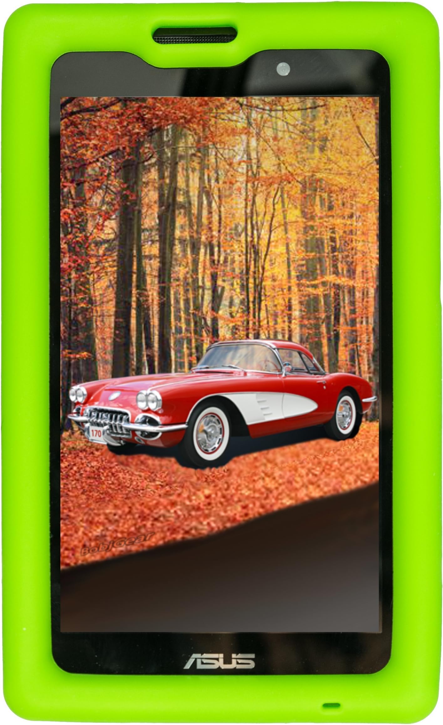 Bobj Rugged Case for ASUS MeMO Pad 7 (Models ME170C, K017, ME170CX, K01A, ME70C, ME70CX, ME7000C) - BobjGear Protective Tablet Cover (Gotcha Green)