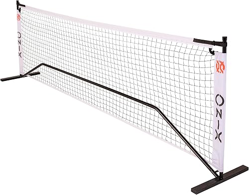 Miniatura 23 de ONIX Pickleball 2 en 1 Juego de red portátil de tamaño reglamentario y red de práctica incluye estuche de transporte con ruedas