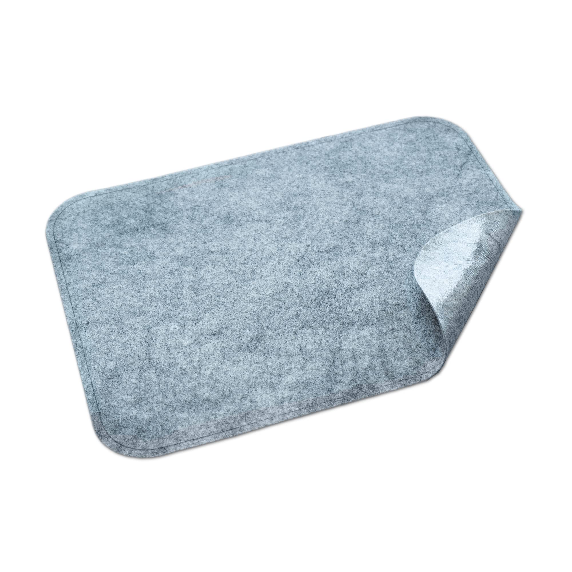 HomeProtect® | Schmutzfangmatte - Türmatte SUPERDÜNN 2 mm, Selbstklebende Fußmatte, Schuhmatte, Fußabstreifer, Türvorleger, Sauberlaufmatte, rutschsicher - waschbar - grau 60x98 cm
