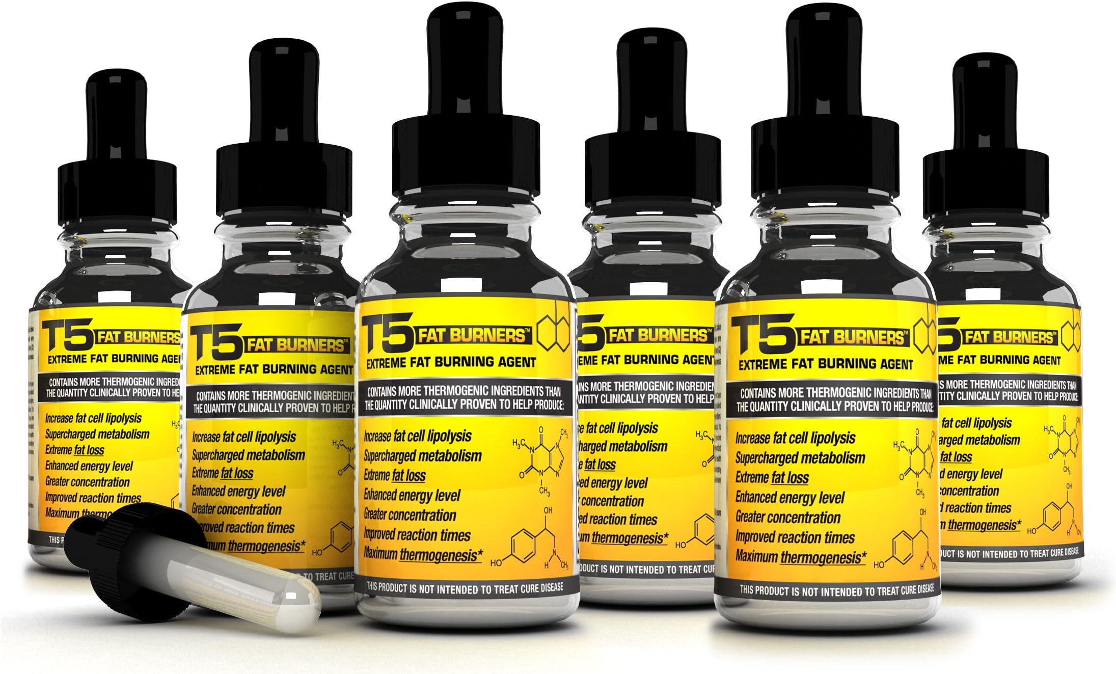 x6 Thermogenic T5 Fat Burners Serum: Advanced T5 / Phetermine Diet Pills Alternative (6 Month Supply)