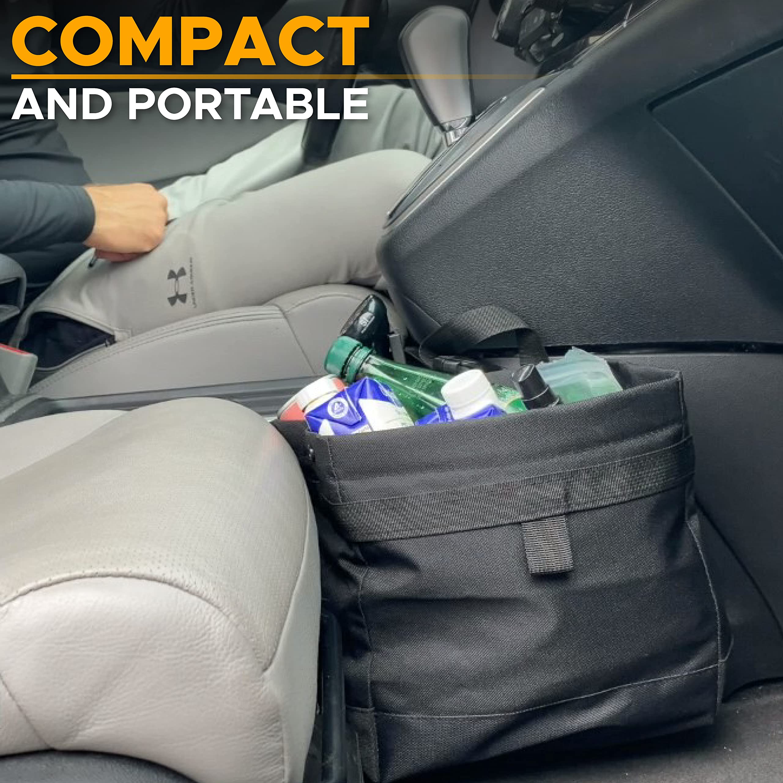 EcoNour Car Trash Bag (2022 Updated) with 100 Waterproof and Leakproof Interiors Easy