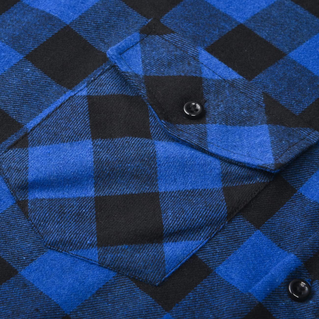 Mens Flannel Shirts Long Sleeve Button Down Regular Fit Plaid Casual Shirts - Image 6