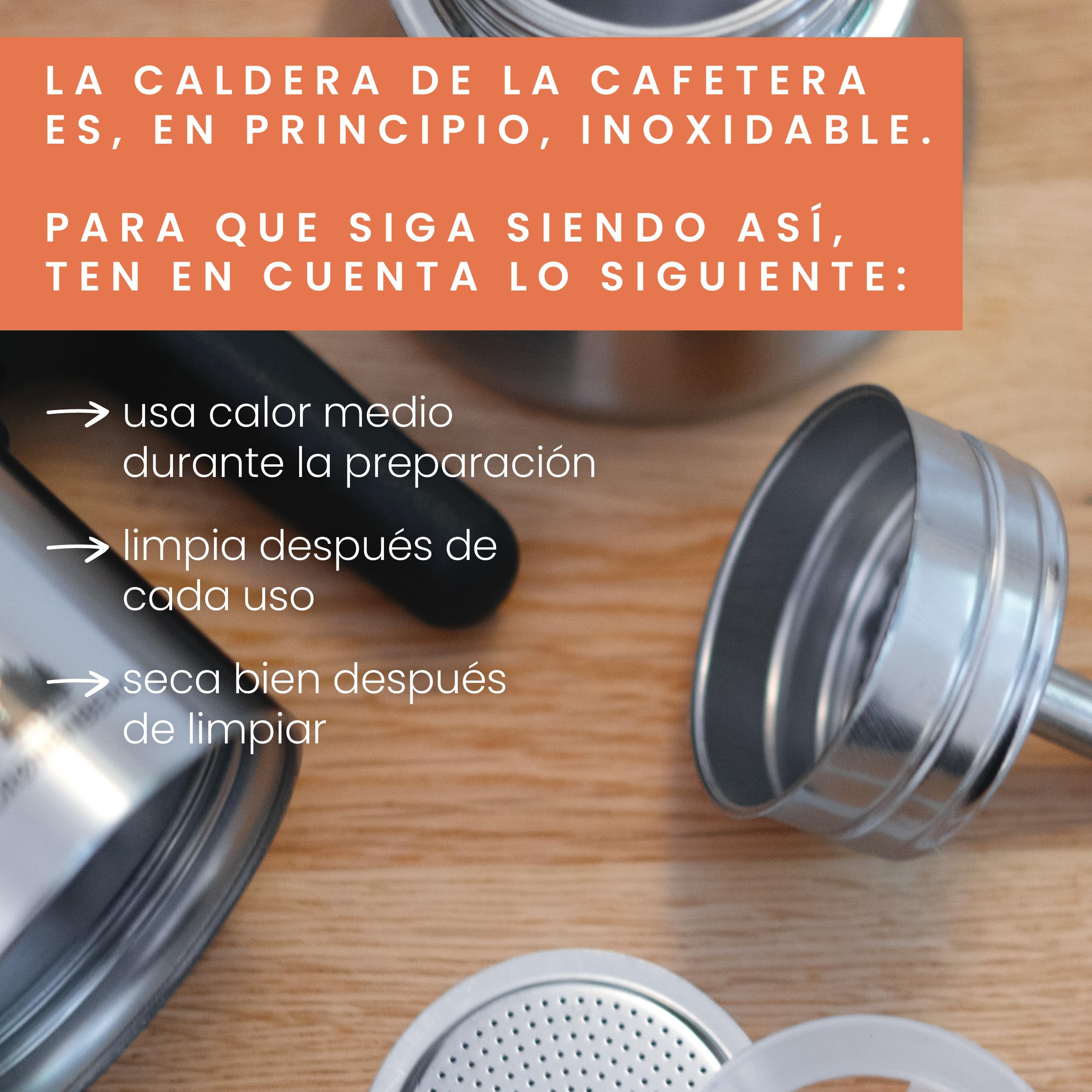Groenenberg Cafetera Italiana induccion + filtro reductor | Cafetera express 4-6 Tazas (300 ml) | Cafetera italiana (acero inox) con junta de repuesto