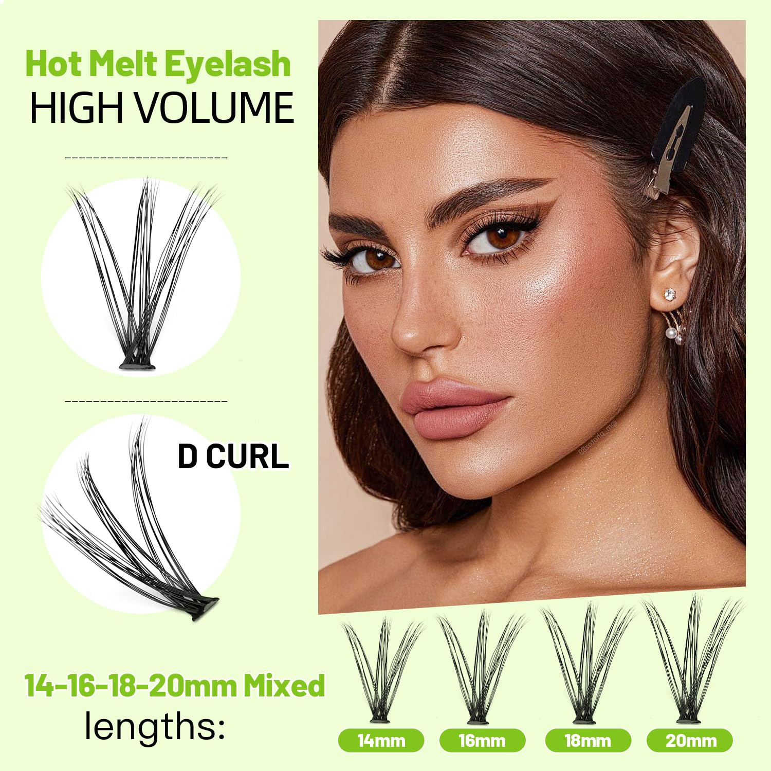 Bodermincer 200pcs/Pack C Curl 20 Root Thickness 0.07mm Individual Lash Cluster Black Individual Cluster Eye Lashes Grafting Fake False Eyelashes Lash Clsuter Wispy (20D 14-16-18-20mm MIX)