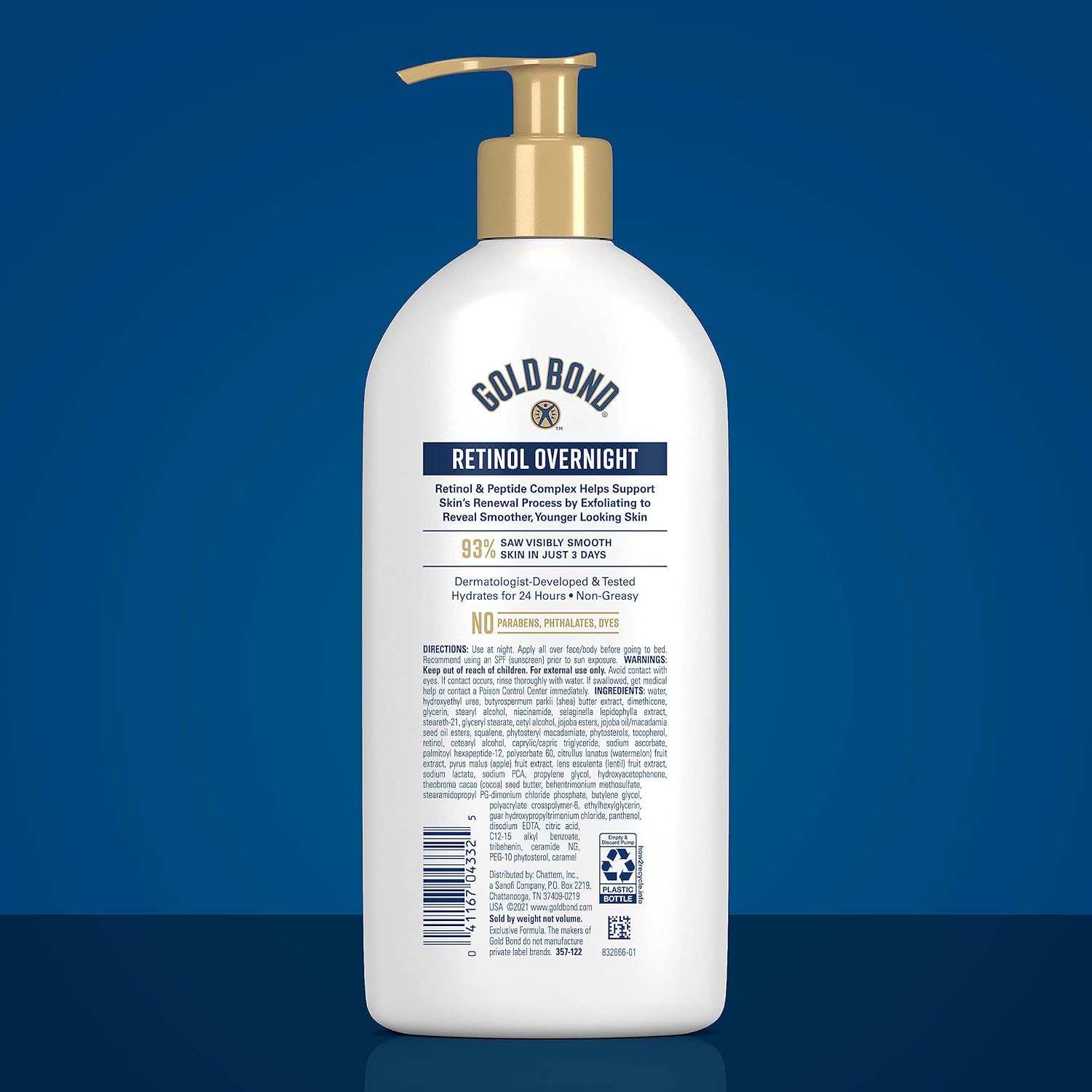 Gold Bond Age Renew Retinol Overnight Body & Face Lotion, With Retinol & Peptide Complex, 13 oz. & Age Renew Crepe Corrector Body Lotion, Replenishing & Smoothing Formula, 8 oz.