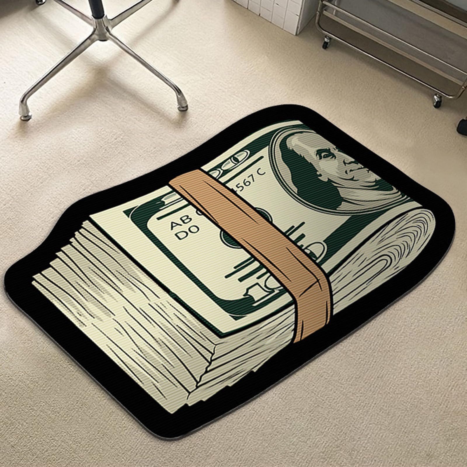 100 Dollar Bill Rug Money Rug Cool Rugs for Bedroom Cozy Soft Bedroom Carpets Living Mat Decoration Bathroom
