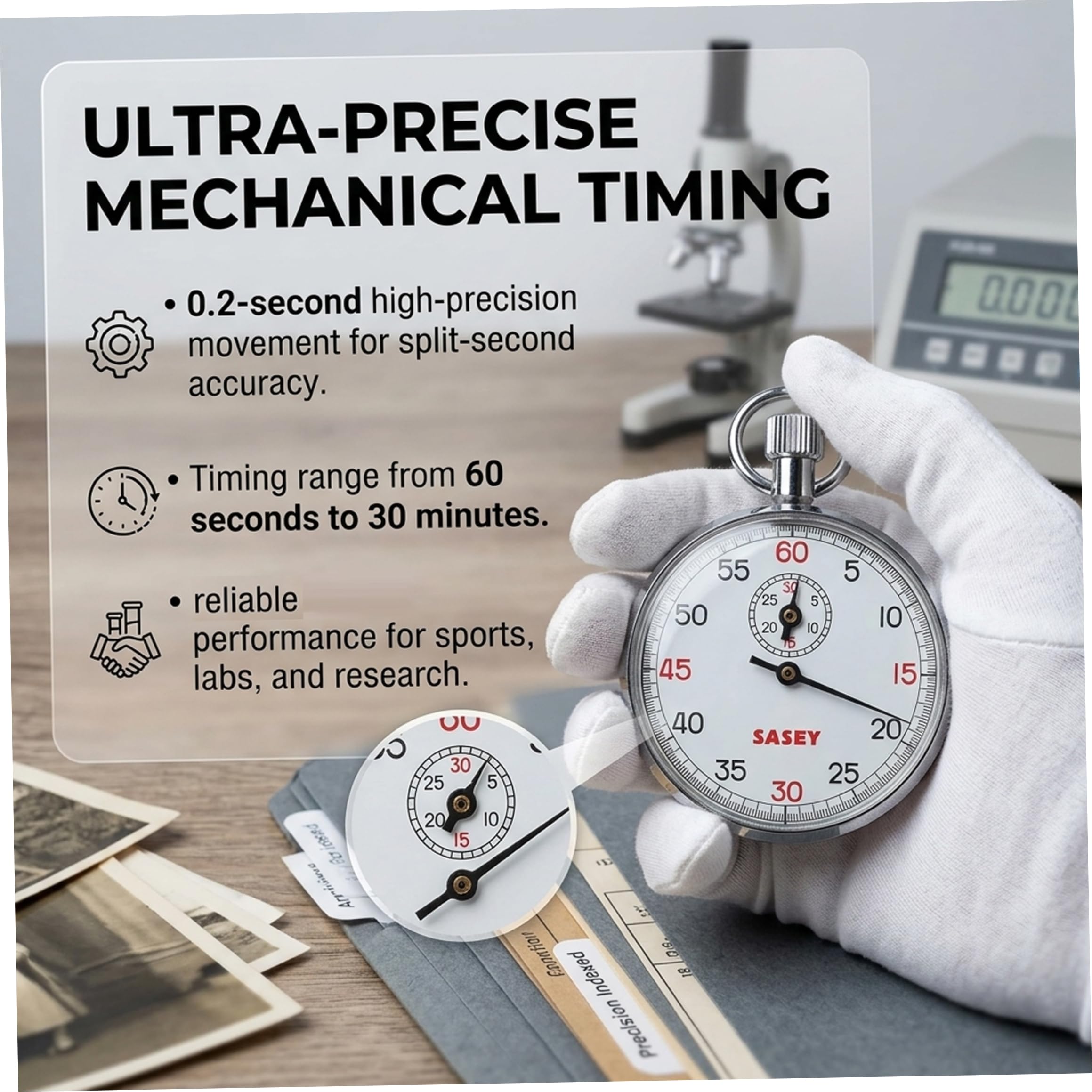 Chronomètre mécanique analogique en Acier Inoxydable pour Les Tests Sportifs, années 60, démarrage à Un Bouton, Pause, réinitialisation, Montre d'arbitre, chronographe