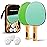 PRO-SPIN Ping Pong Paddles - High-Performance Set with Premium Table Tennis Rackets, 3-Star Ping Pong Balls, Compact Storage Case (2-Player Set, Mint/Green)