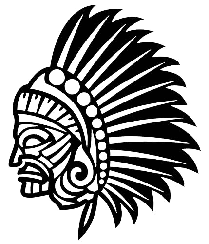 Tribal Chief Vinyl Decal Window Sticker Headdress