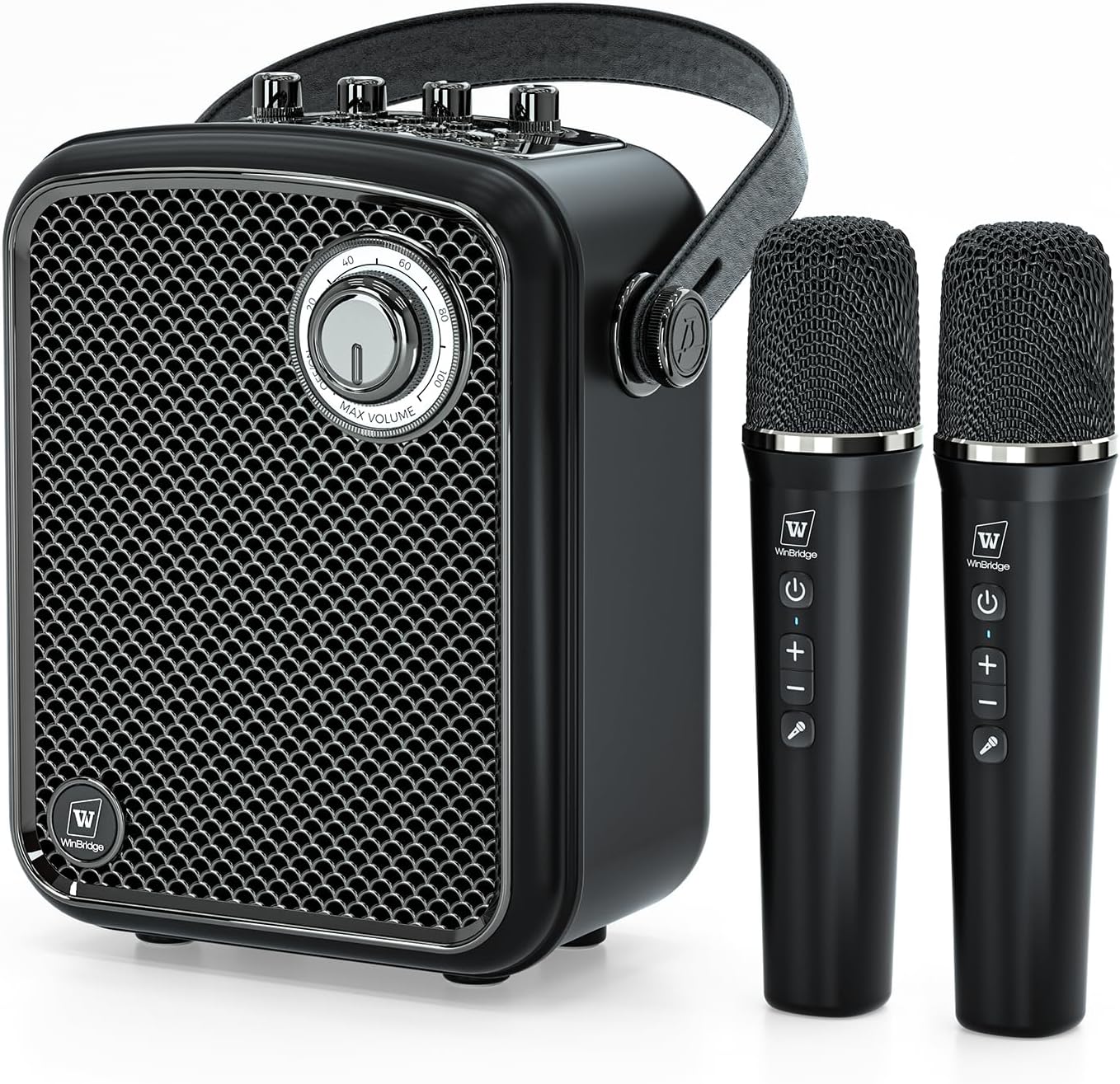 Voice Amplifier with 2 Wireless Microphones, 70W Portable Bluetooth Speaker with Mic, Small PA Speaker System, Karaoke Machine for Teachers, Public Speaking, Events, Singing – S100 Pro