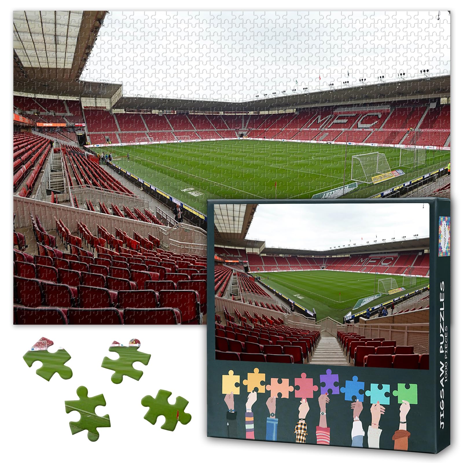 1000-Piece Puzzle - MFC Riverside Stadium Interior, Sport Match 50x70cm Collectible Literary Art for Wall Decor, Puzzles Family Challenge Night & Adults โ image 1
