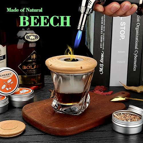 Miniatura 2 de Kit de ahumador de whisky, kit de ahumador de bourbon, regalos para él - Infusor de fumador de bebidas a la antigua, kit de ahumador de cumpleaños,