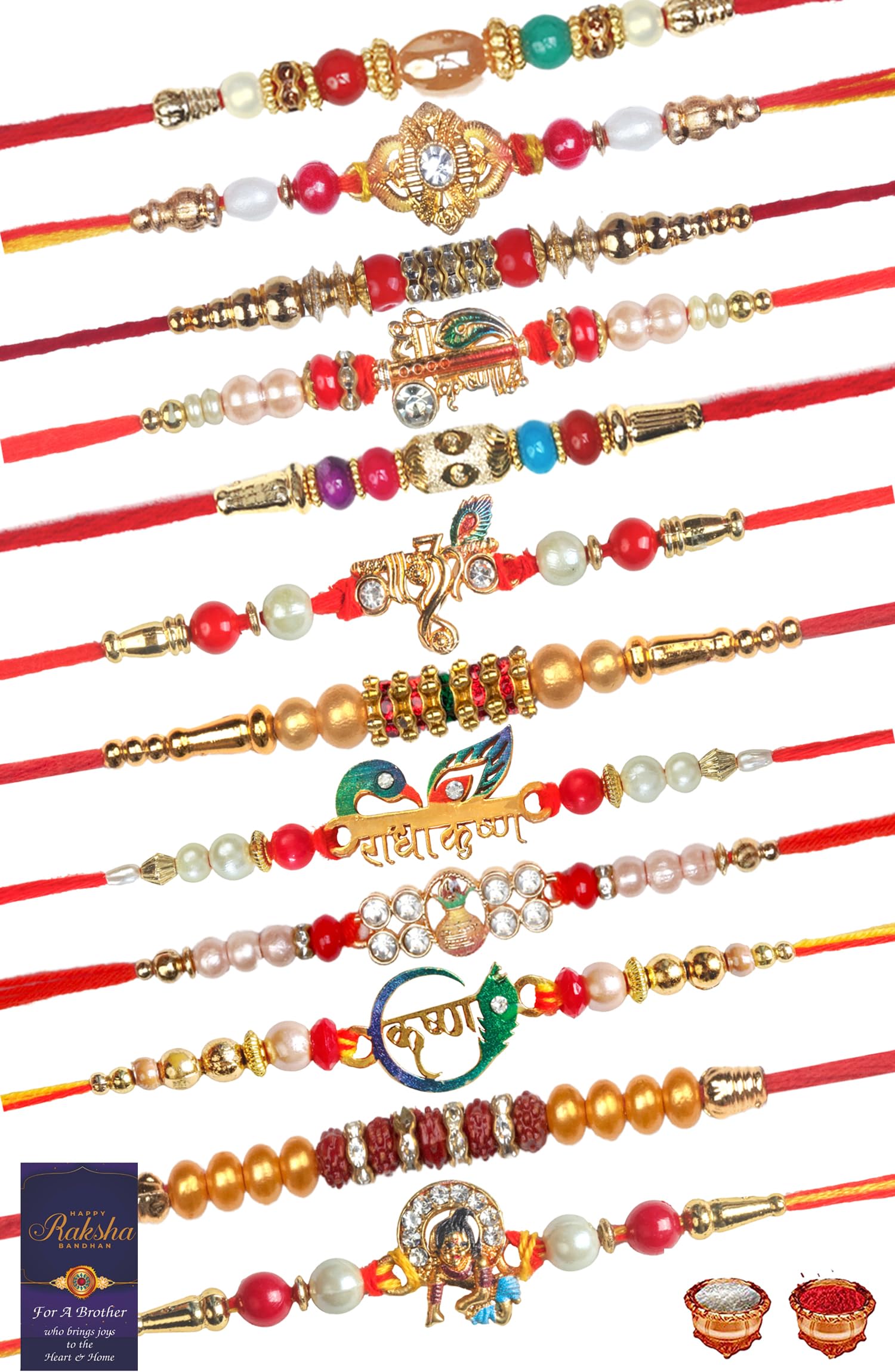 De Marquis Fancy Traditional Rakhi Combo Set for Bro/Brother/Bhaiya/Bhai/Kids/Bhabhi (Pack of 12) Rakshabandan (B0CFRHTZXH) Amazon Price History, Amazon Price Tracker