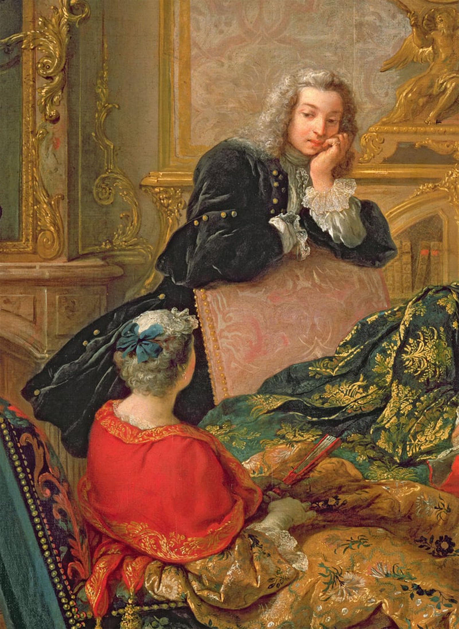 Posteriik No Frame Famous Animal Posters Vintage Picture The Reading From Moliere Detail Of By Jean François De Troy Modern Wall Decor For Home Decor 60X90cm
