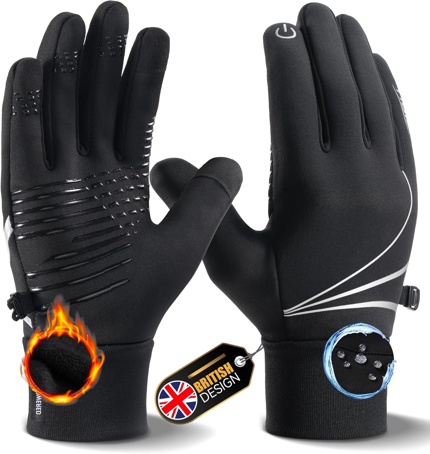 Waterproof Gloves Winter Warm Touchscreen Cold Weather Windproof Anti-Slip Sports Glove Ski Gloves For Men And Women For Running Cycling Driving Hiking Climbing Walking Outdoor