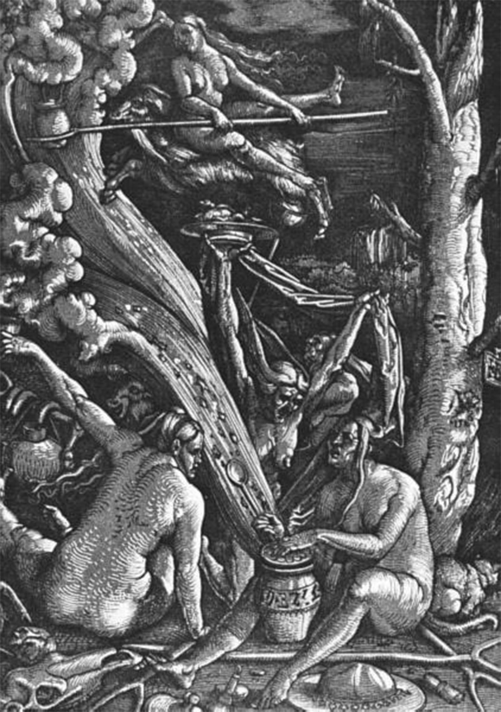 SERENDIPITP Vintage Wall Art Canvas Nordic Poster Canvas Print Picture Witches Sabbath Hans Baldung Wall Art Poster for Home Decor 60x90cm