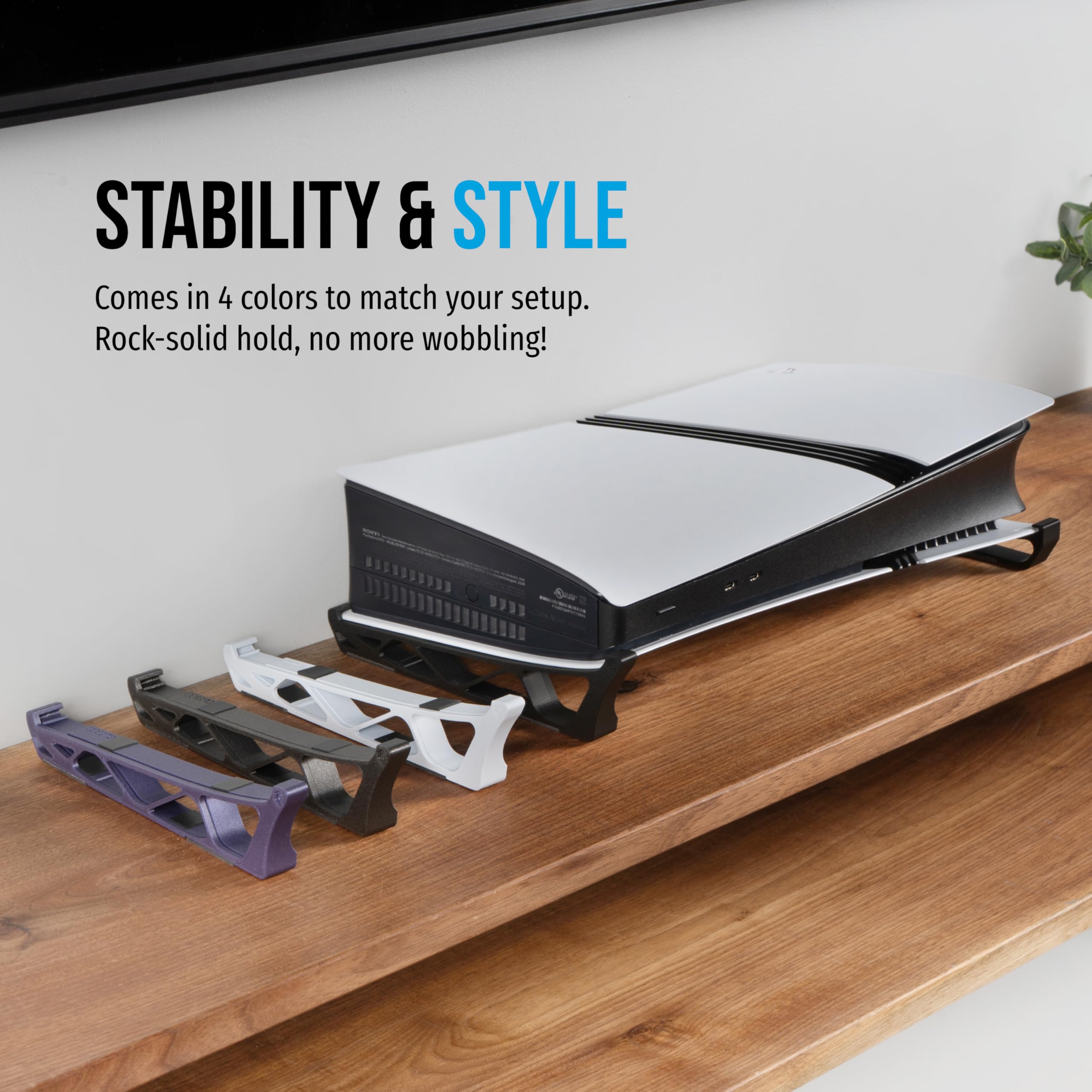 Glistco Skates - Supporto orizzontale per PS5 Pro, compatibile con Disc e Digital Edition [PlayStation_5] (nero)