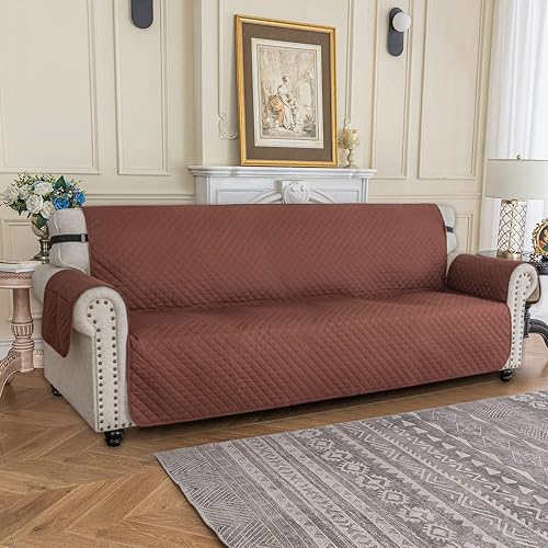 Vista 67 de XINEAGE Funda reclinable resistente al agua, fundas para sofá reclinable de 3 asientos con bolsillos, funda protectora acolchada gruesa para perros