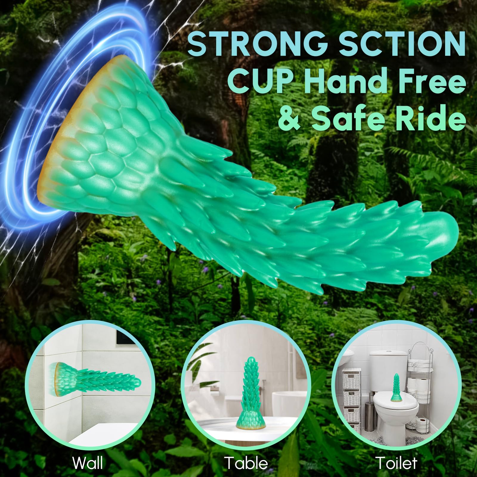 Dragon Dildo Sex Toys, 7.7'' Monster Dildo with Suction Cup, Fantasy Huge Dildos, Silicone Butt Plug Anal Dildo for Women and Men, Prostate Massager Sex Toy for Adults