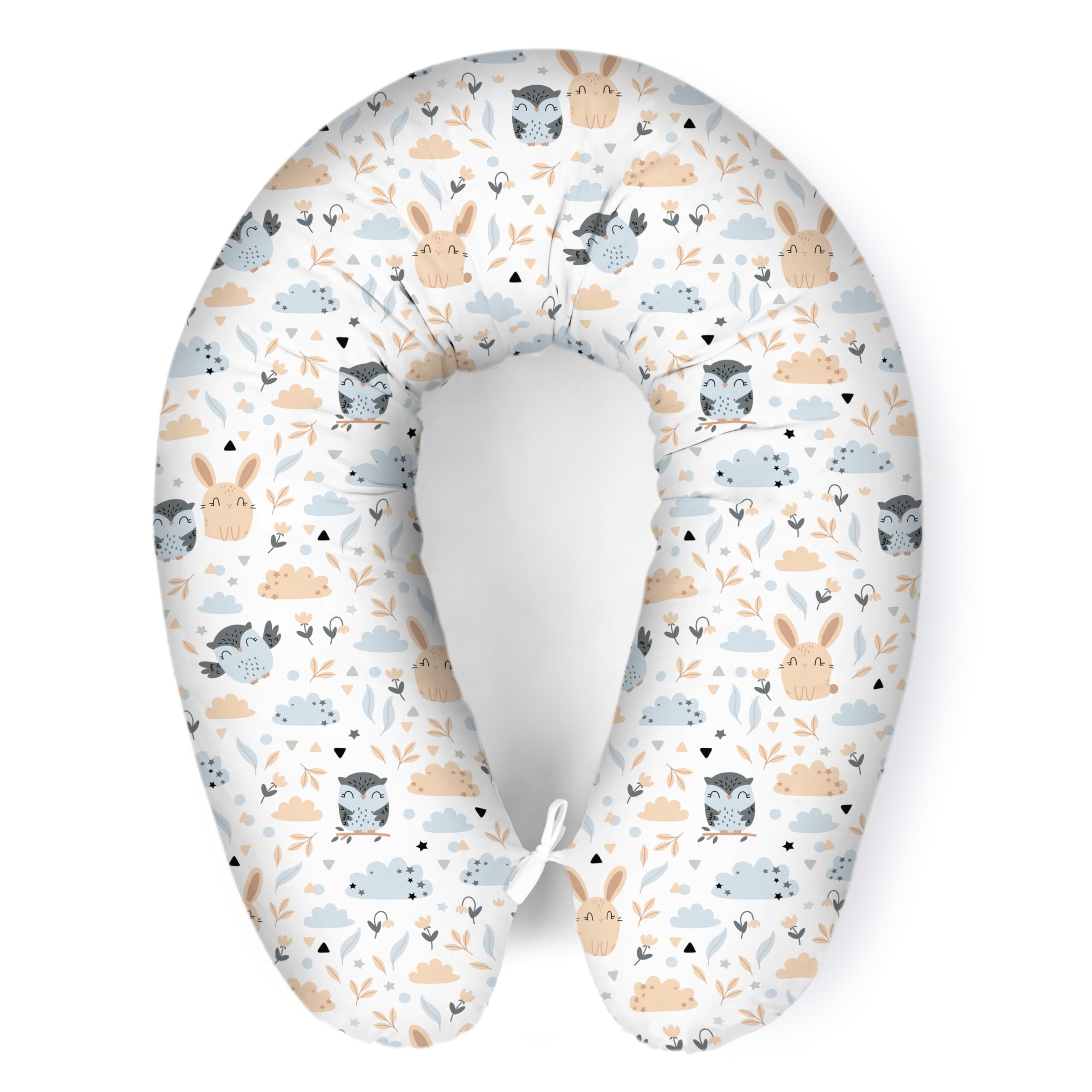 Cojín de lactancia con relleno para pequeño bebé, para dormir de lado, cojín de embarazo para dormir, de algodón, incluye funda, tamaño 170 cm, iluminación