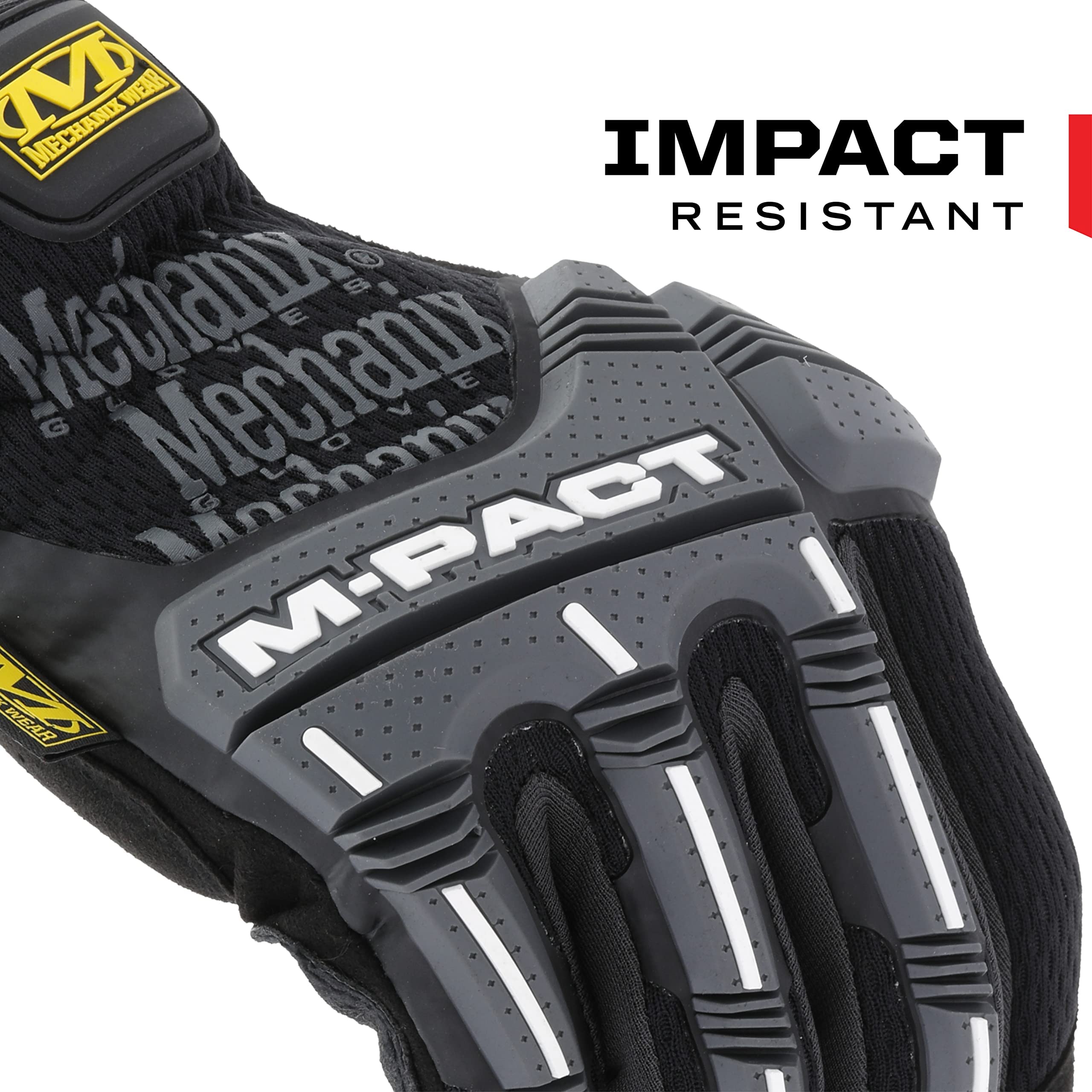 Mechanix Wear - M-Pact Open Cuff Work Gants (Large, Noir/Gris)