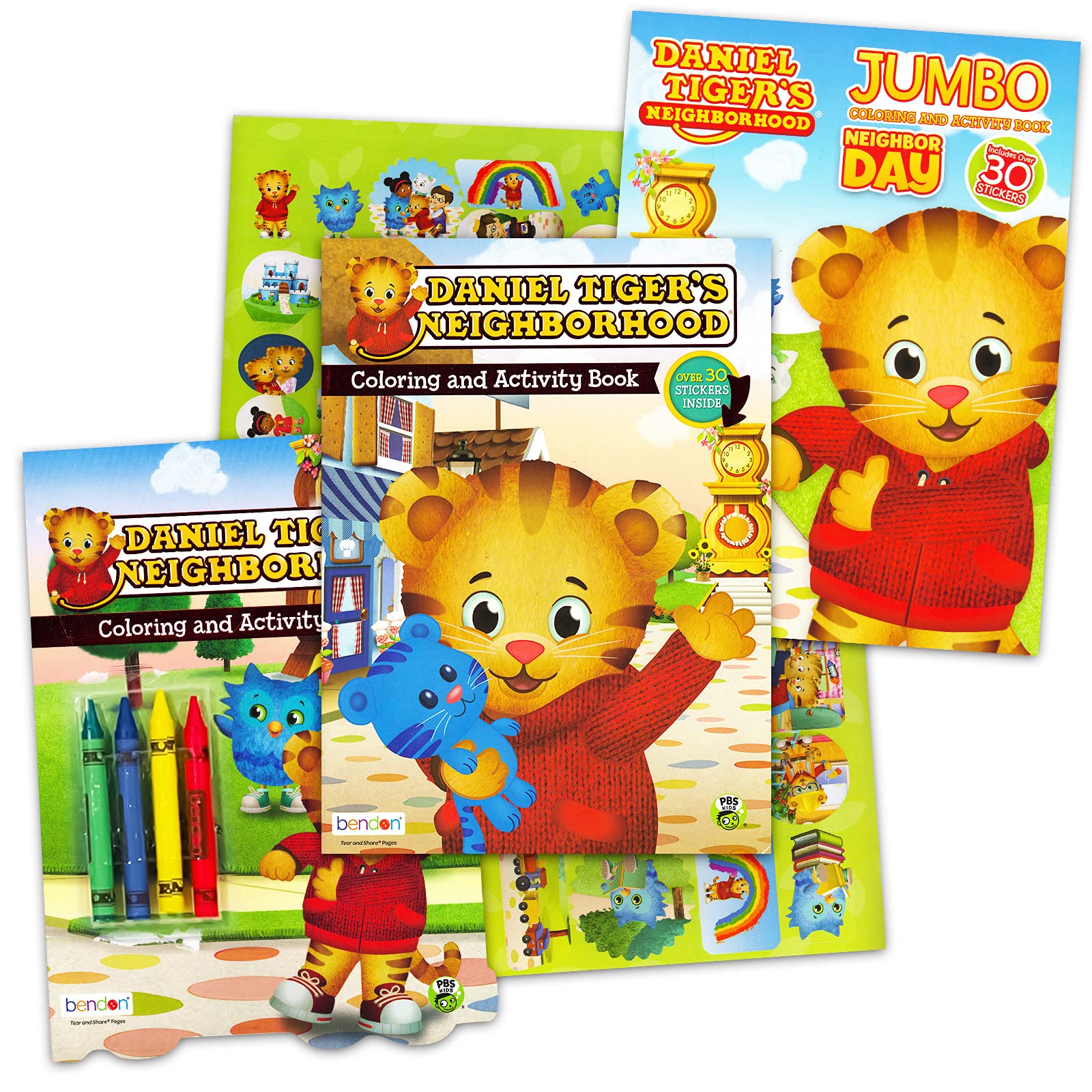 Daniel Tiger Coloring Book Set Bundle with 3 Daniel Tiger Books with ...