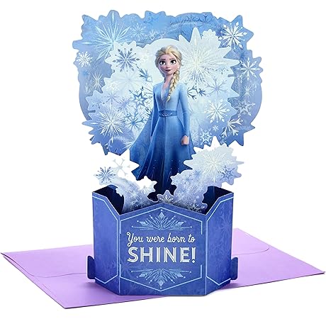 Hallmark Paper Wonder Frozen Pop Up Birthday Card (Born to Shine)