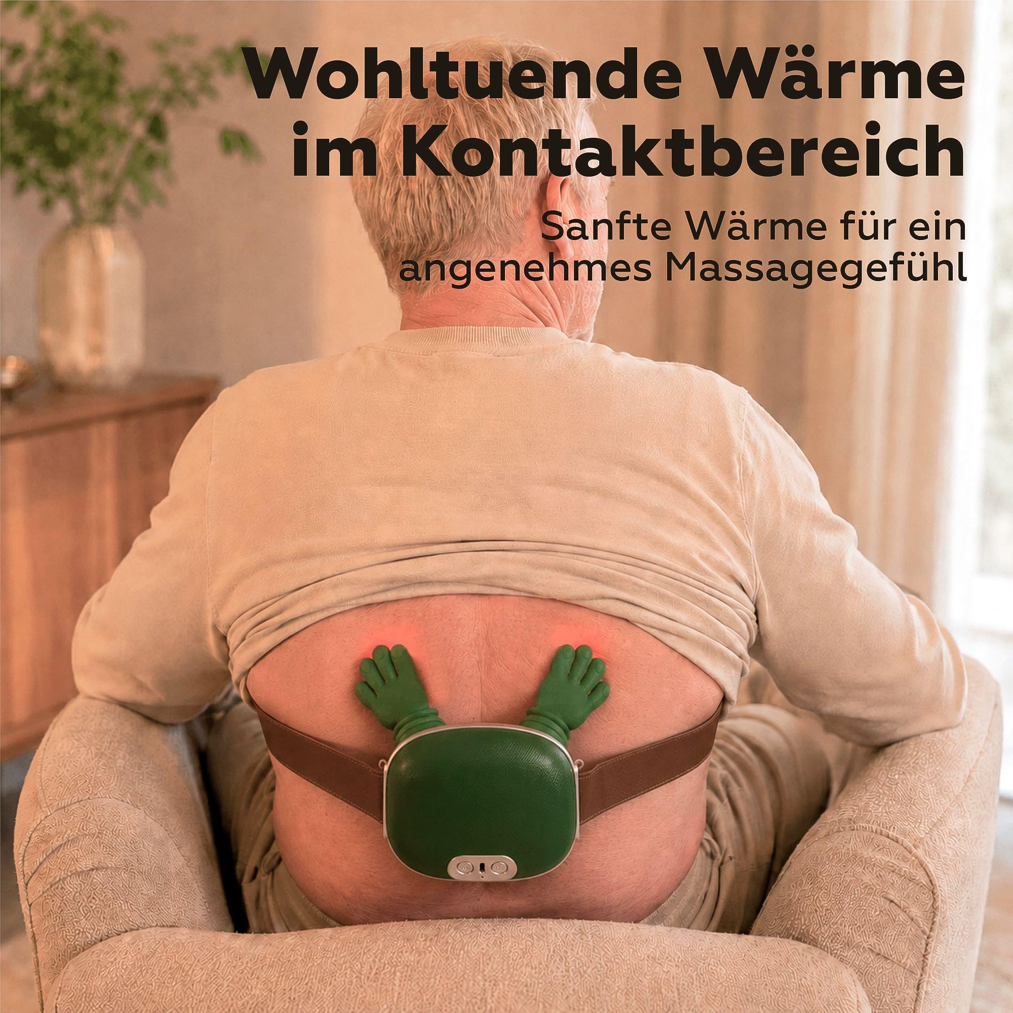 Nackenmassagegerät mit Wärme, 4D-Knetmassage, 3 Intensitäten, 2 Heizstufen, kabelloses Massagegerät für Nacken und Schultern