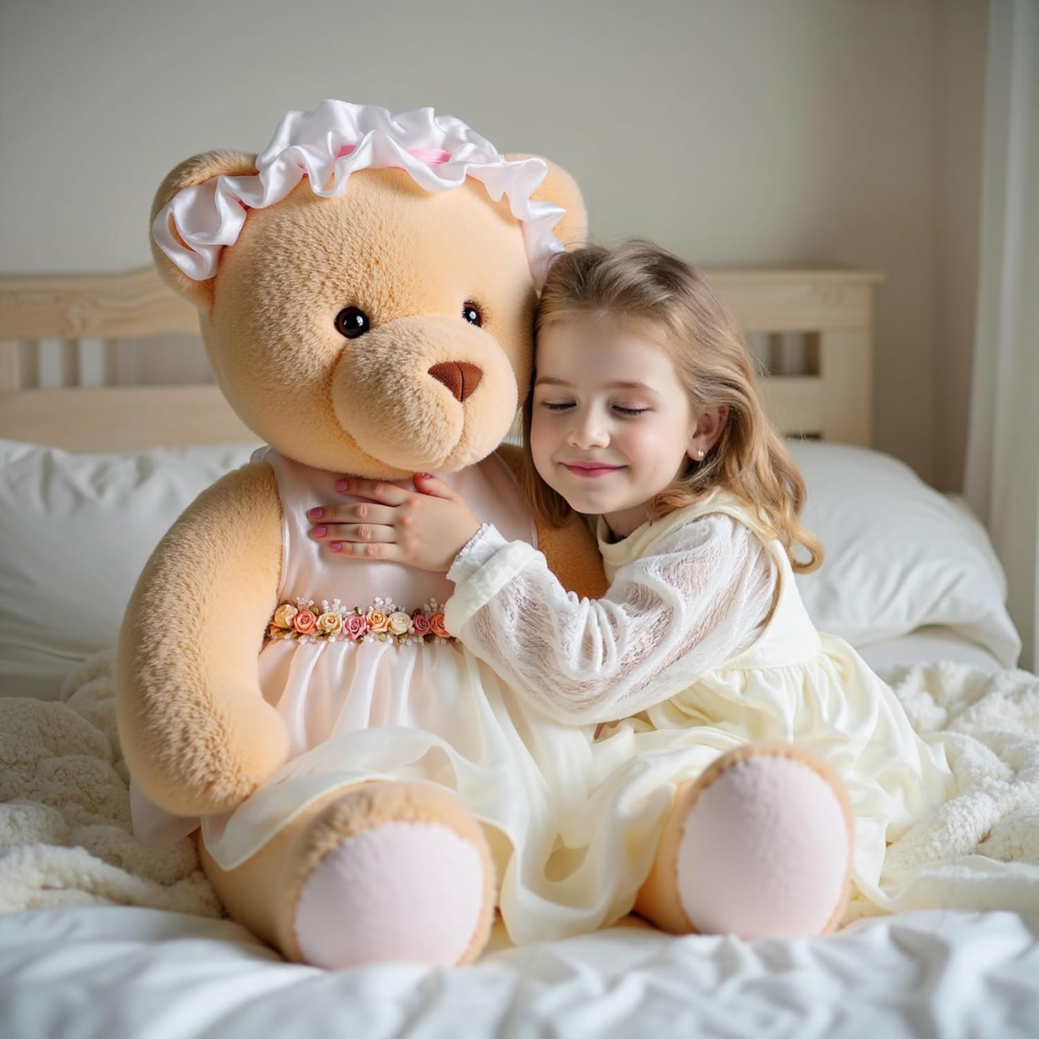 Big Teddy Bear Stuffed Animal with Clothes,27" Large Plush Toy with Dress,Giant Cuddly Soft Gift for Babies, Boys, Girls,Girlfriend on Christmas, Valentine's Day