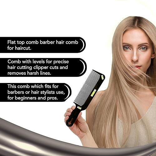 Miniatura 3 de Styling Gear 312 Peines de mezcla de cortapelos con niveles de corte de peluquería plana delgada y flexible para mujeres y hombres, 1 unidad.