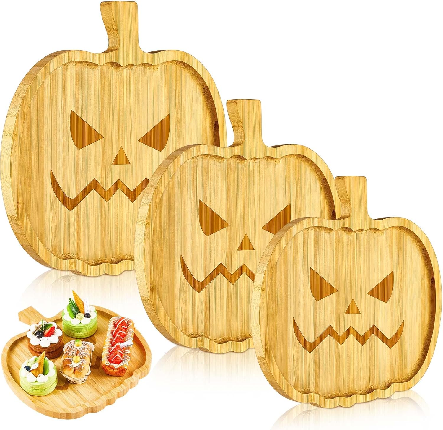 3 Pcs Thanksgiving Party Serving Trays and Platters Autumn