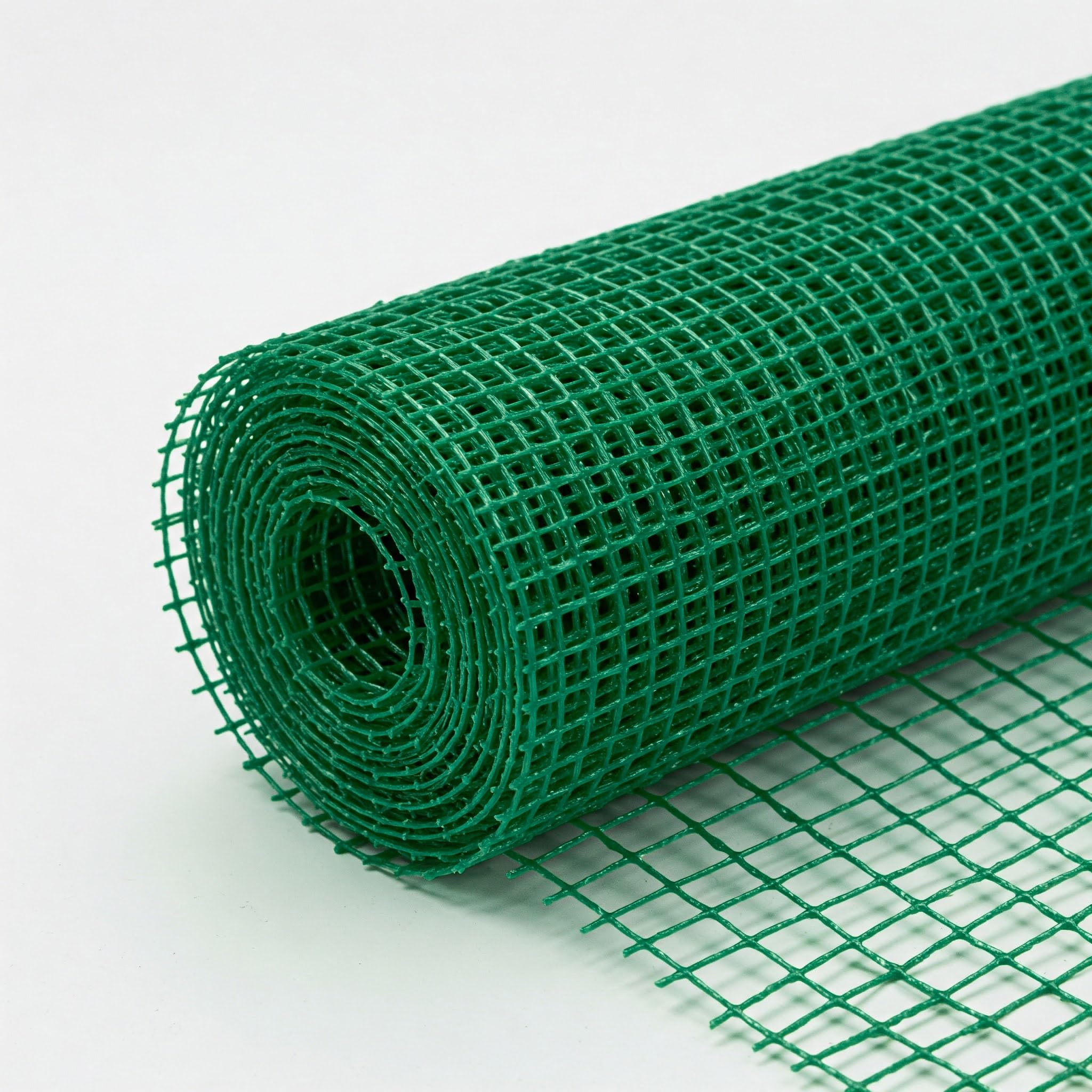 Bobina Malla Plastica Verde | Cuadricula 10mm | 1x30 Metros