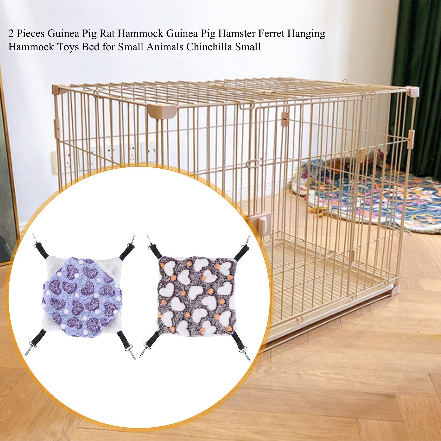 2 PièCes Cochon D' Rat Hamac Cochon D' Hamster Furet Hamac Suspendu Lit pour Petits Animaux