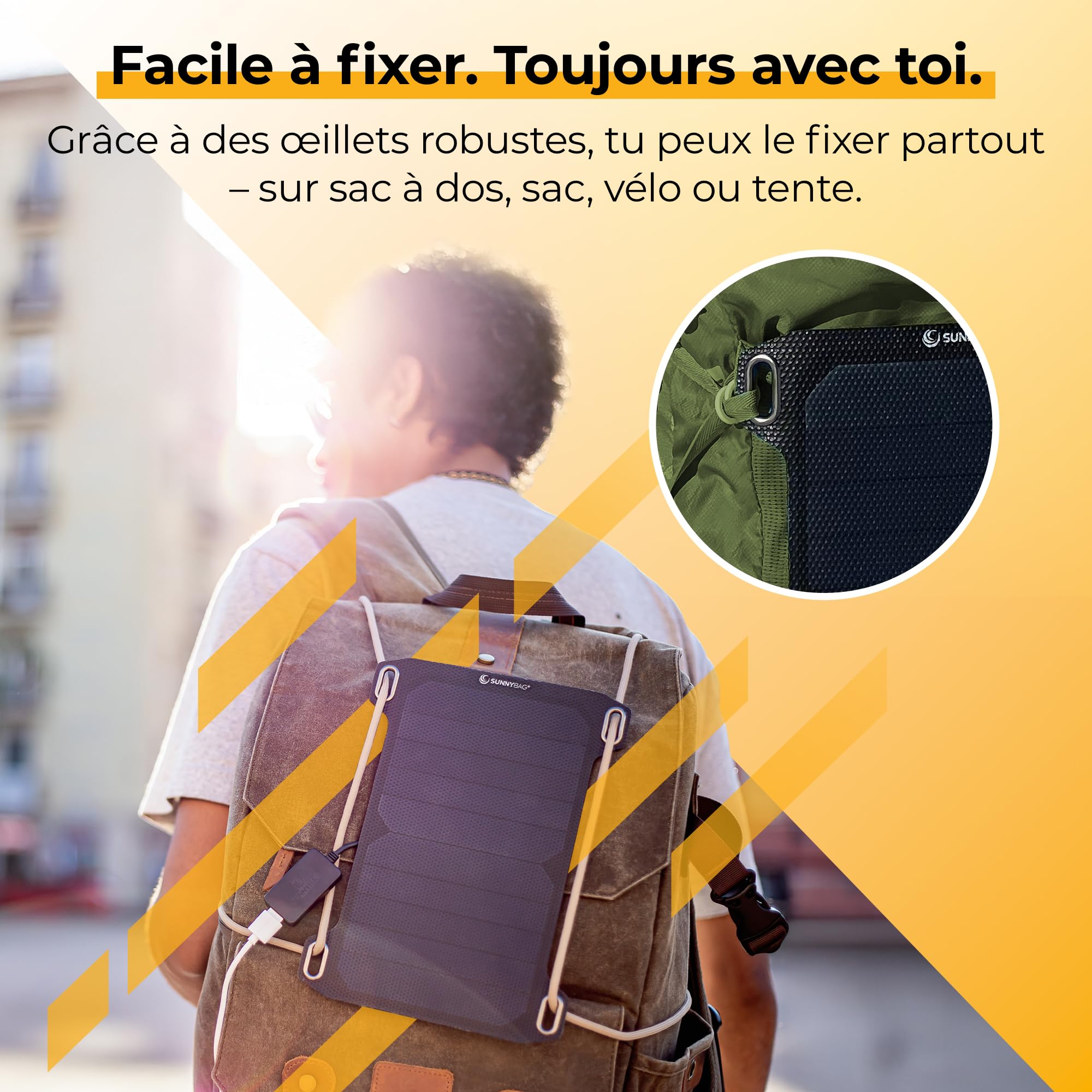 Sunnybag® Leaf Mini 2.0 Panneau Solaire [Ultra léger et Compact] – Chargeur Solaire (étanche et Robuste) – Panneau Solaire avec USB pour randonnée, Camping et extérieur – Idéal avec Batterie Externe