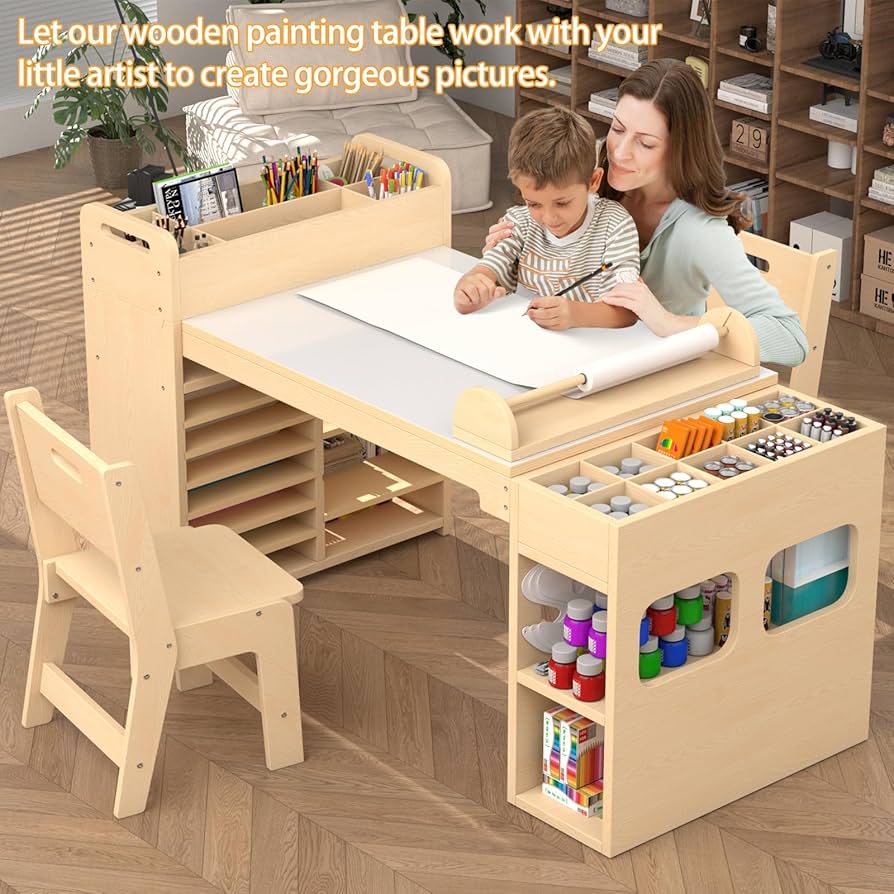 Kids Table And Chairs Guidecraft Deluxe Art Center: Kids