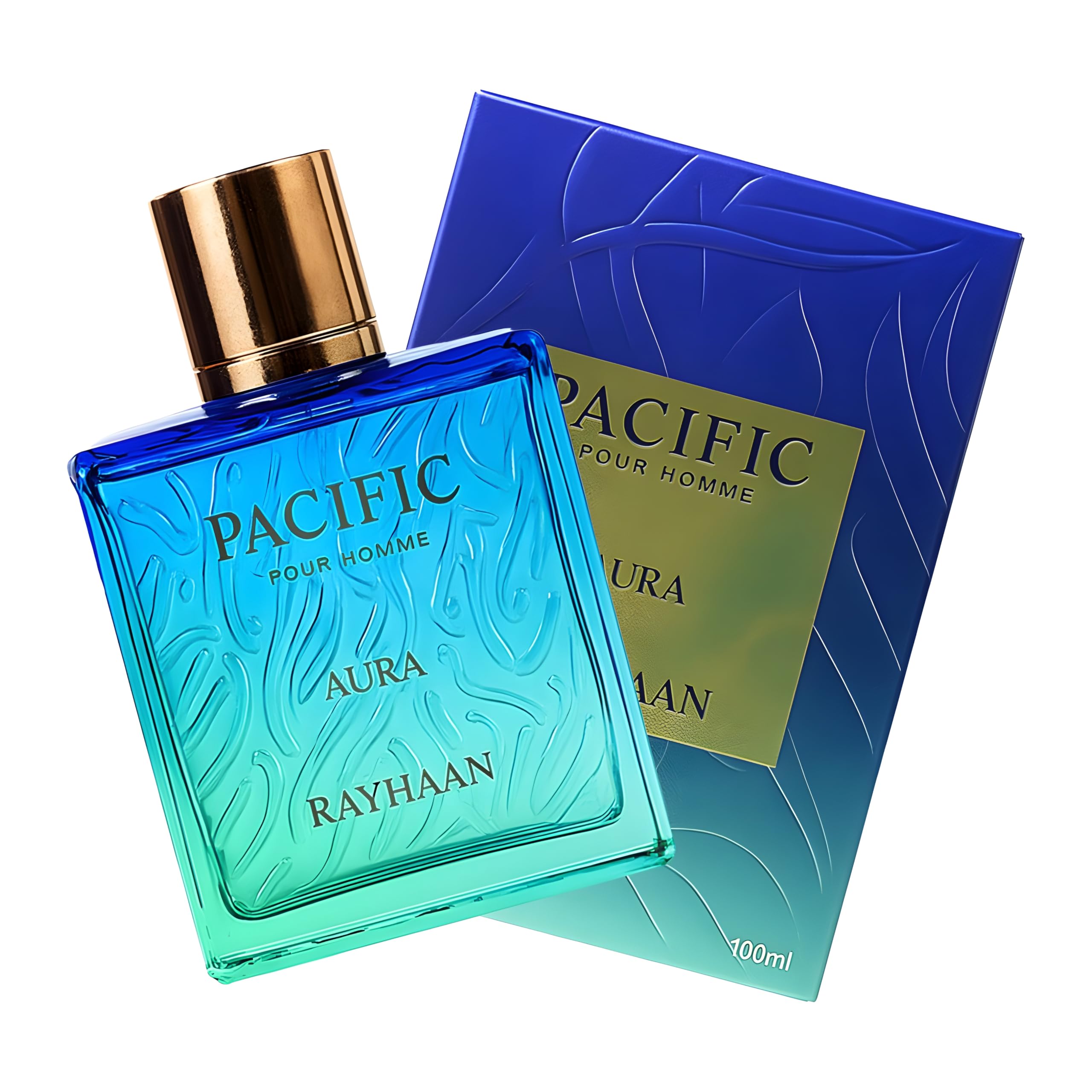 Pacific Aura - Citrus, Aromatic, Mint, Amber, Fresh - Eau de Parfum Spray for Men, 3.4 Ounce / 100 ml