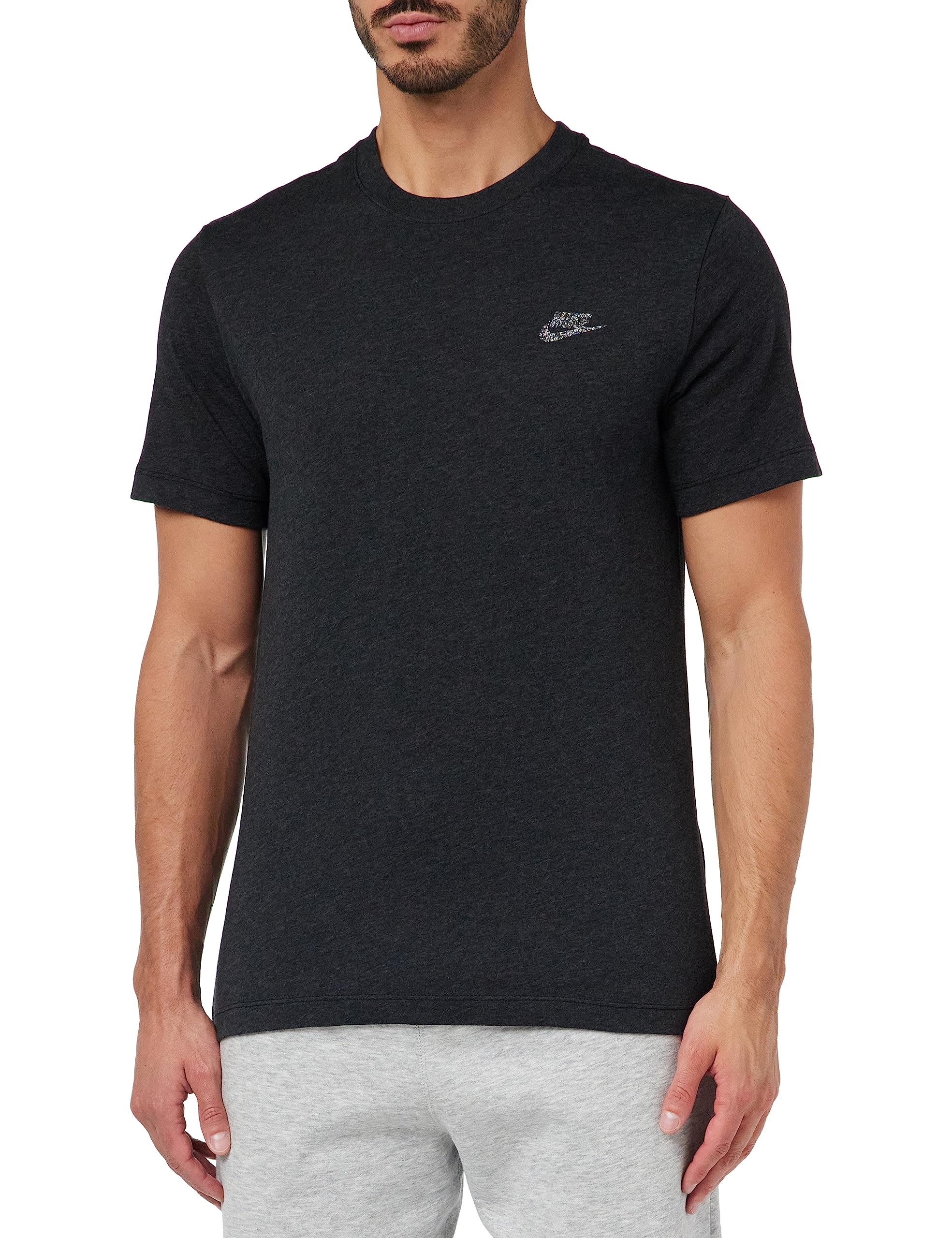 NIKE DR7923-010 M NSW Club TEE SUST Sweatshirt Men's Black/HTR XL