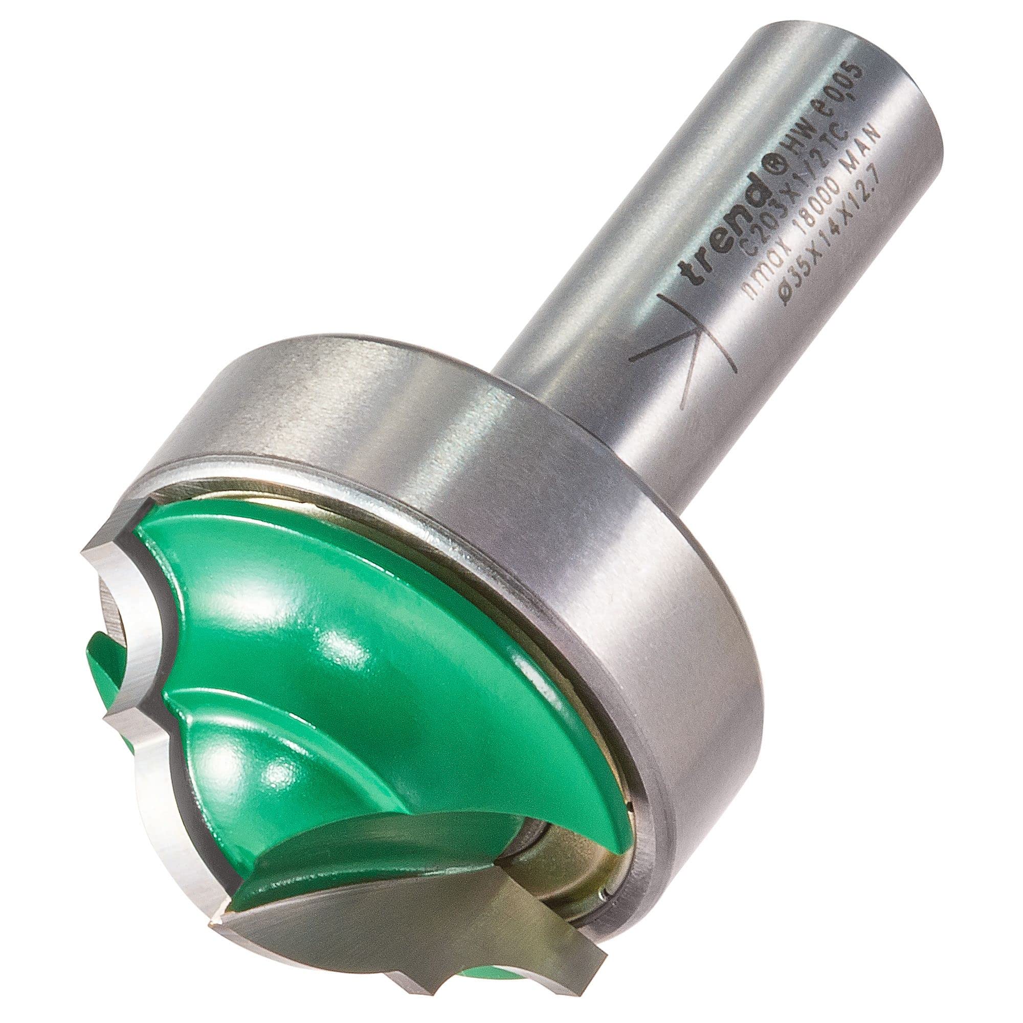 Trend Silver Craftpro Ogee Panel Router Cutter, 1/2 Inch Shank, 6.3Mm Radius, 35Mm Cut Diameter & 14.3Mm Cut Length, Tungsten Carbide Tipped, C203x1/2Tc