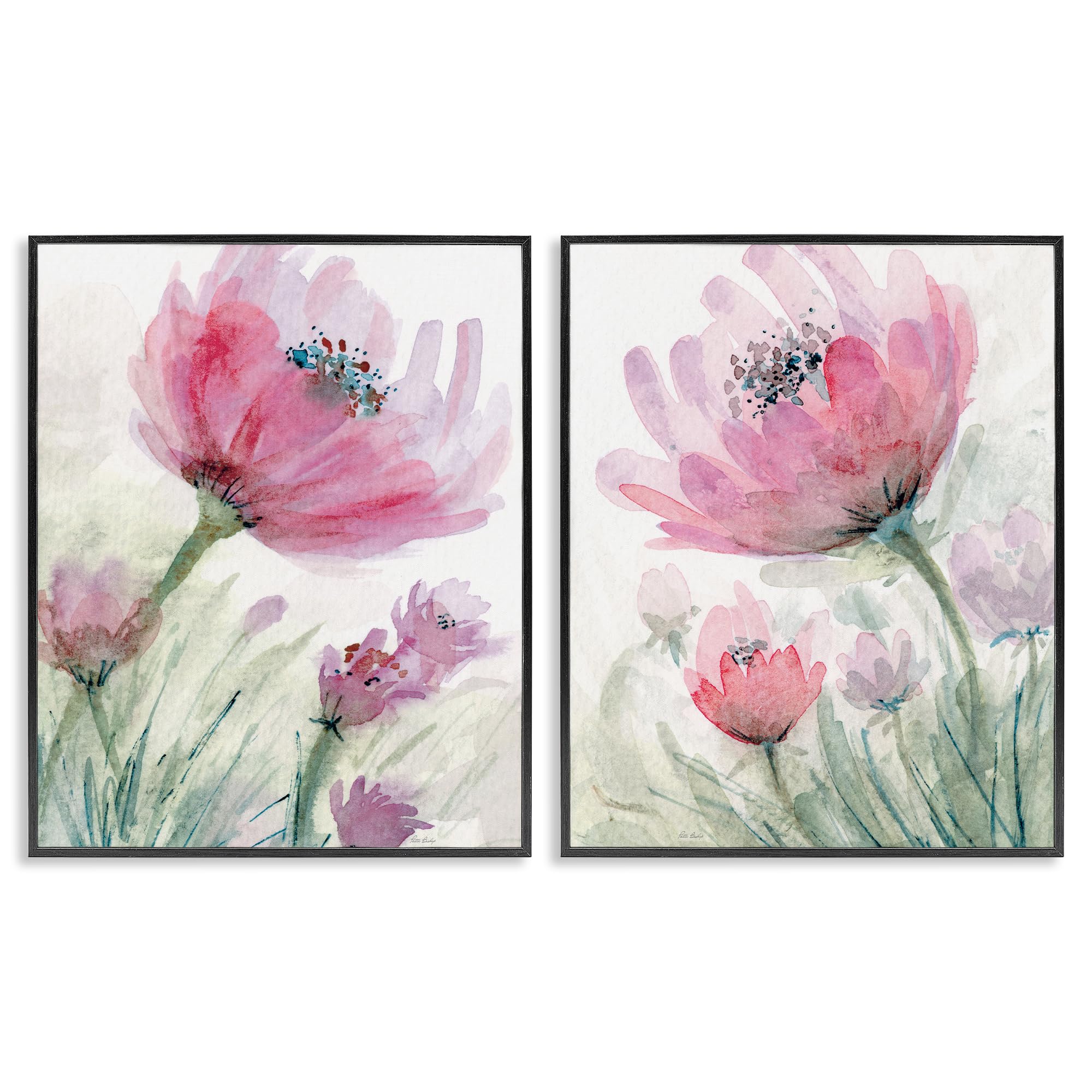 'Speckled Flower Stamens'| 2pc Framed Giclee Art Set 2