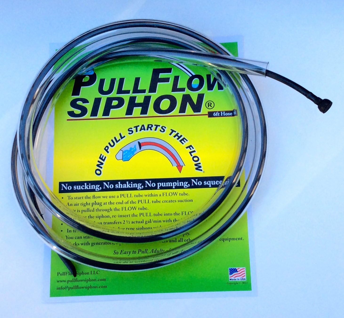 One pull starts the flow! No sucking, no shaking, no pumping, no squeezing!