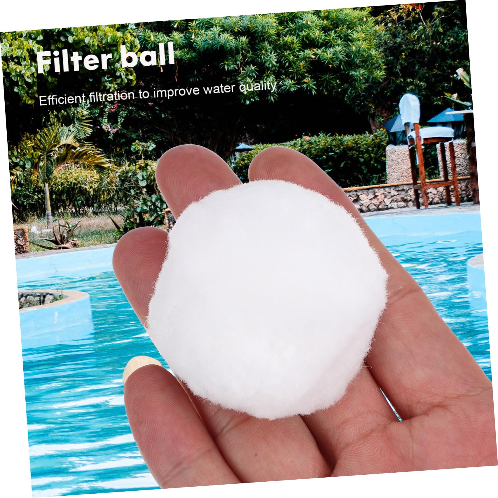 Boules Filtrantes Remplaçables, Filtration, 1 Pack, Polyester, Blanc