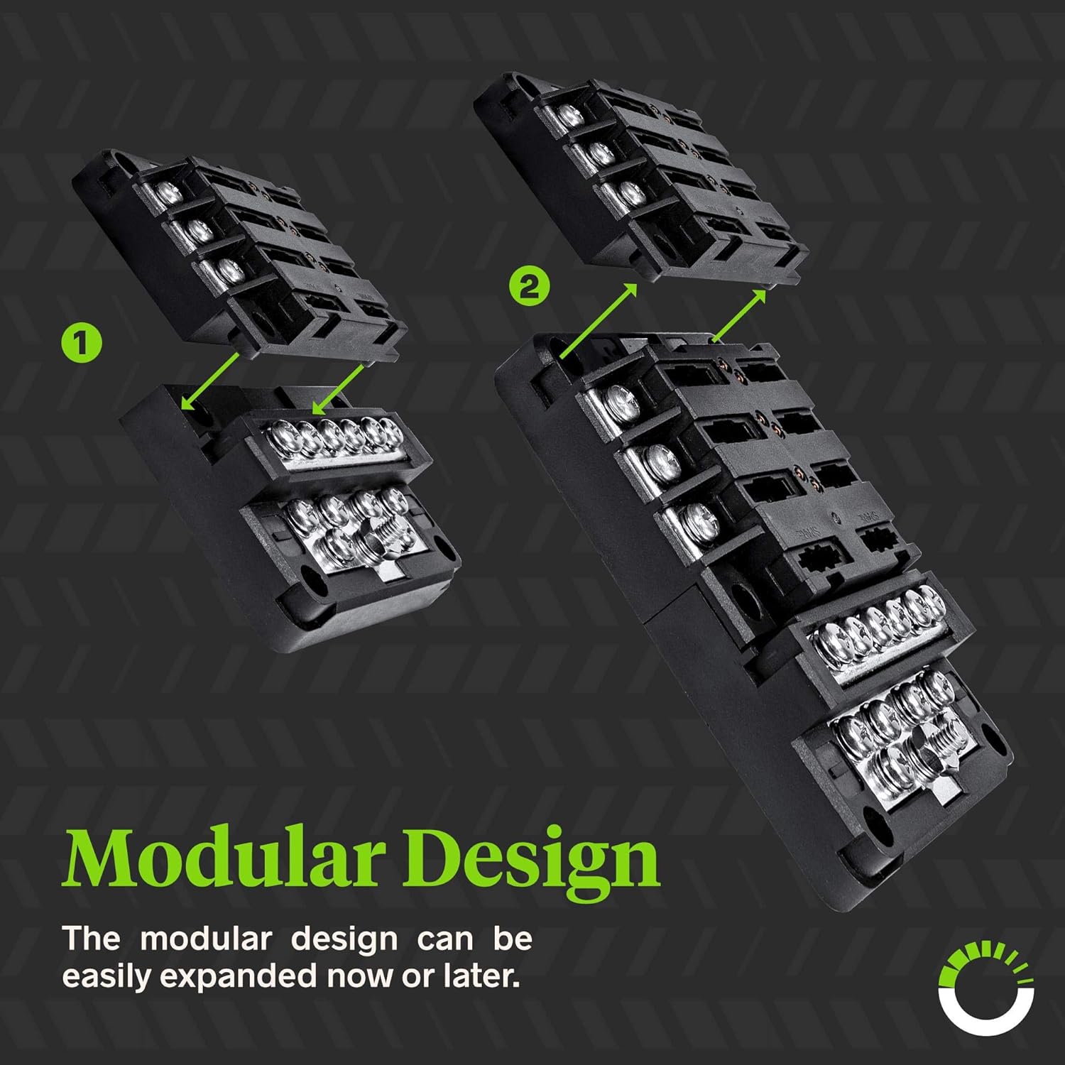 6 Way Fuse Box with 12 Ground Negative Busbar for Automotive [12V - 32V DC] [100 Amp Max] [Modular Design] [ATC/ATO Fuses] [LED Indicator] Auto Marine Ground Fuse Block : Automotive
