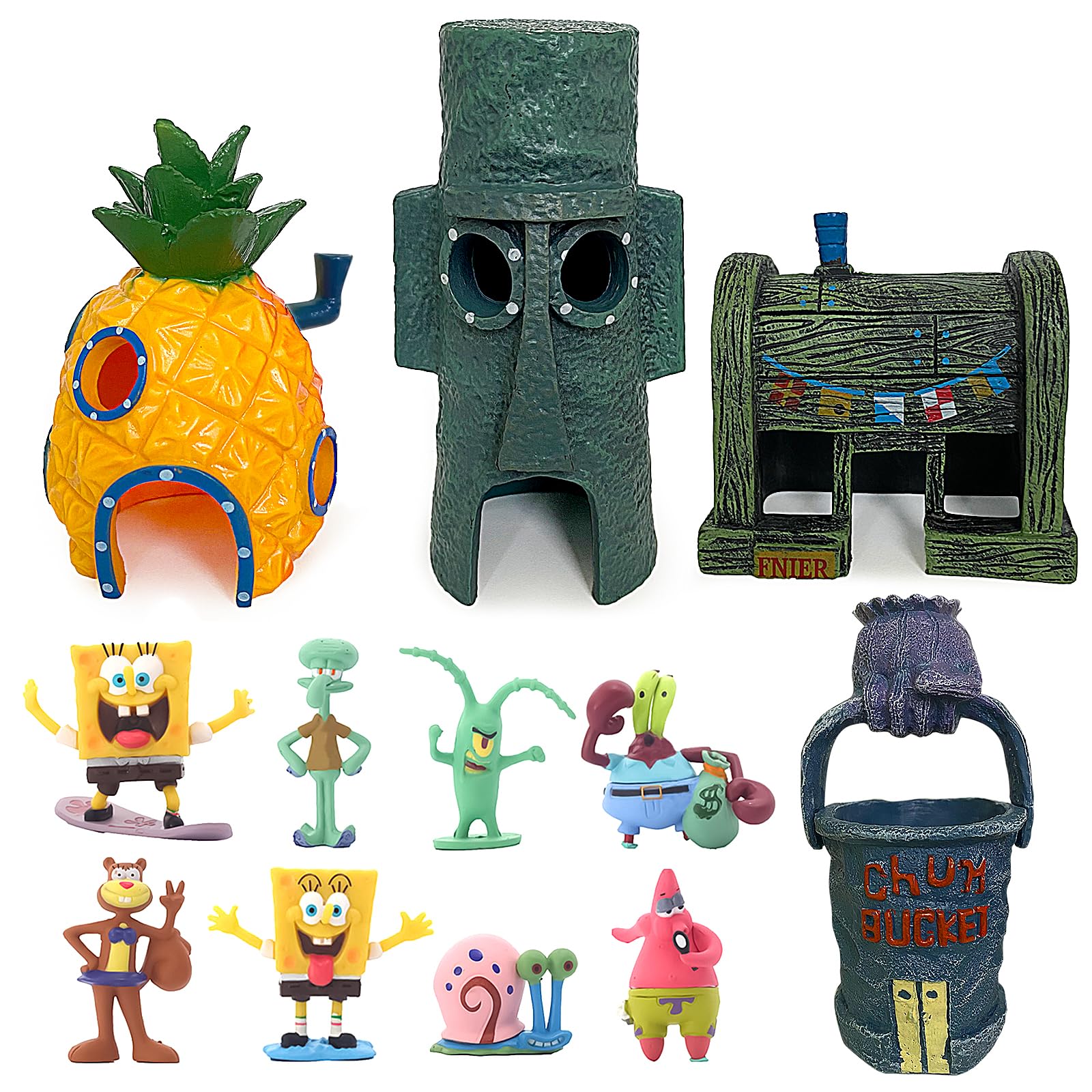 Decorazione Acquario A Forma Di Ananas - Grotta Per Pesci In Resina Ecologica - Design Realistico E Sicuro - Foto 7