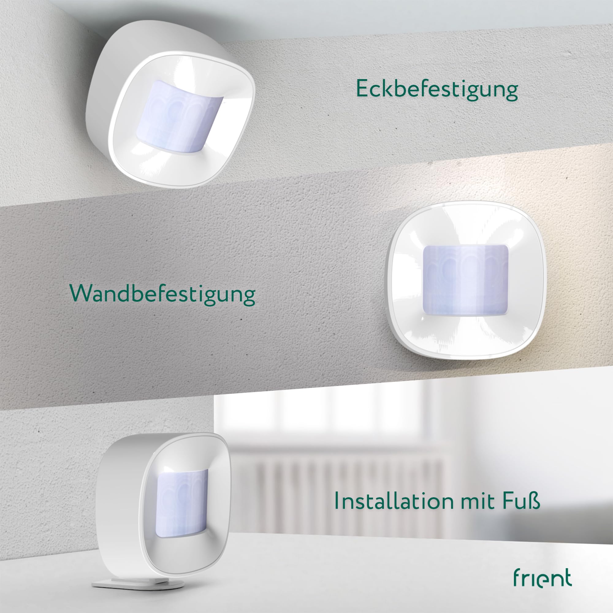 Frient Motion Sensor 2 Pet - Zigbee Bewegungsmelder mit Tierimmunität | 3-in-1 Smart Home Sensor für Licht, Temperatur & Bewegung - Tierimmun - Kompatibel mit Homey & SmartThings Hub