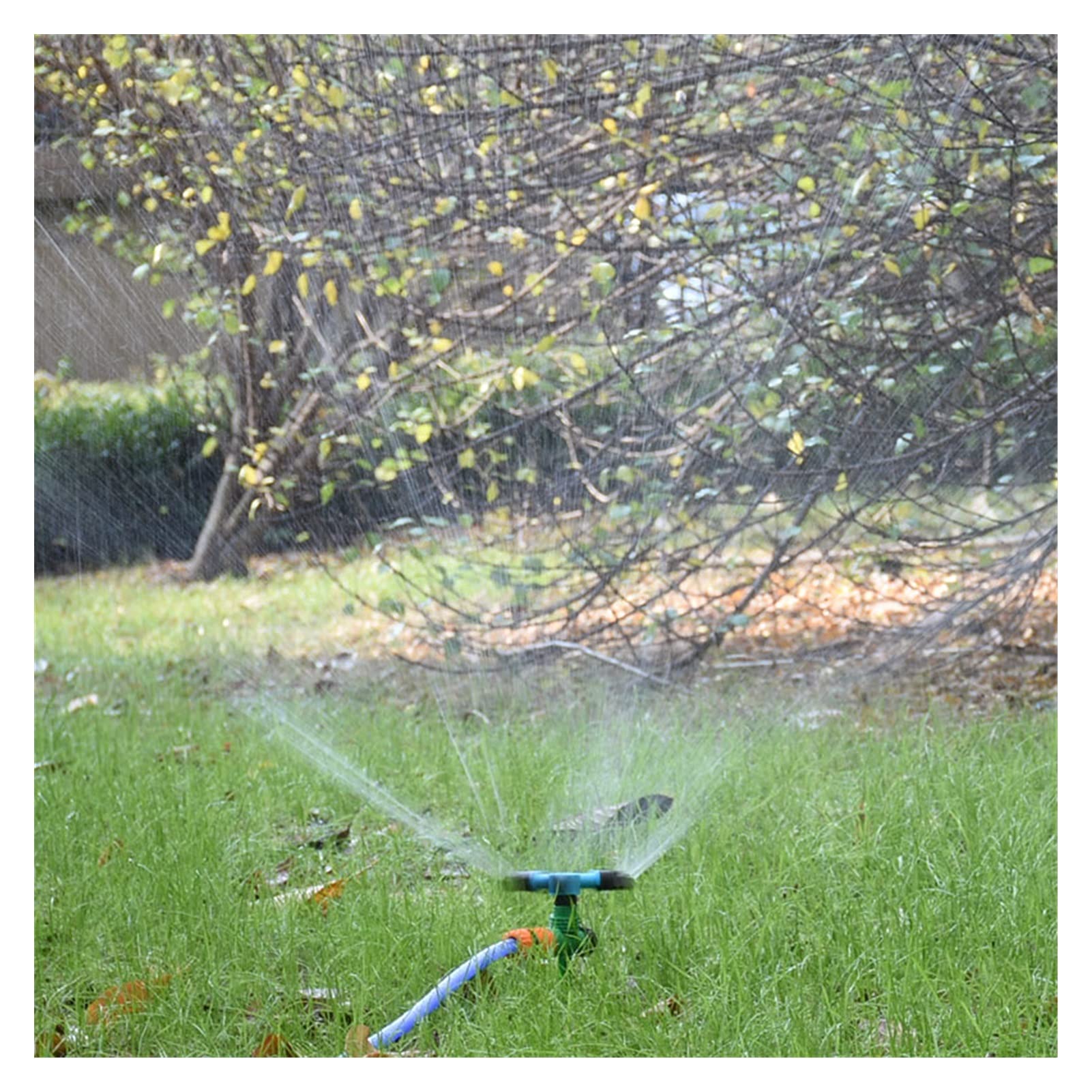 Irrigatore da giardino, Irrigatore rotante a tre bracci regolabile in plastica ABS