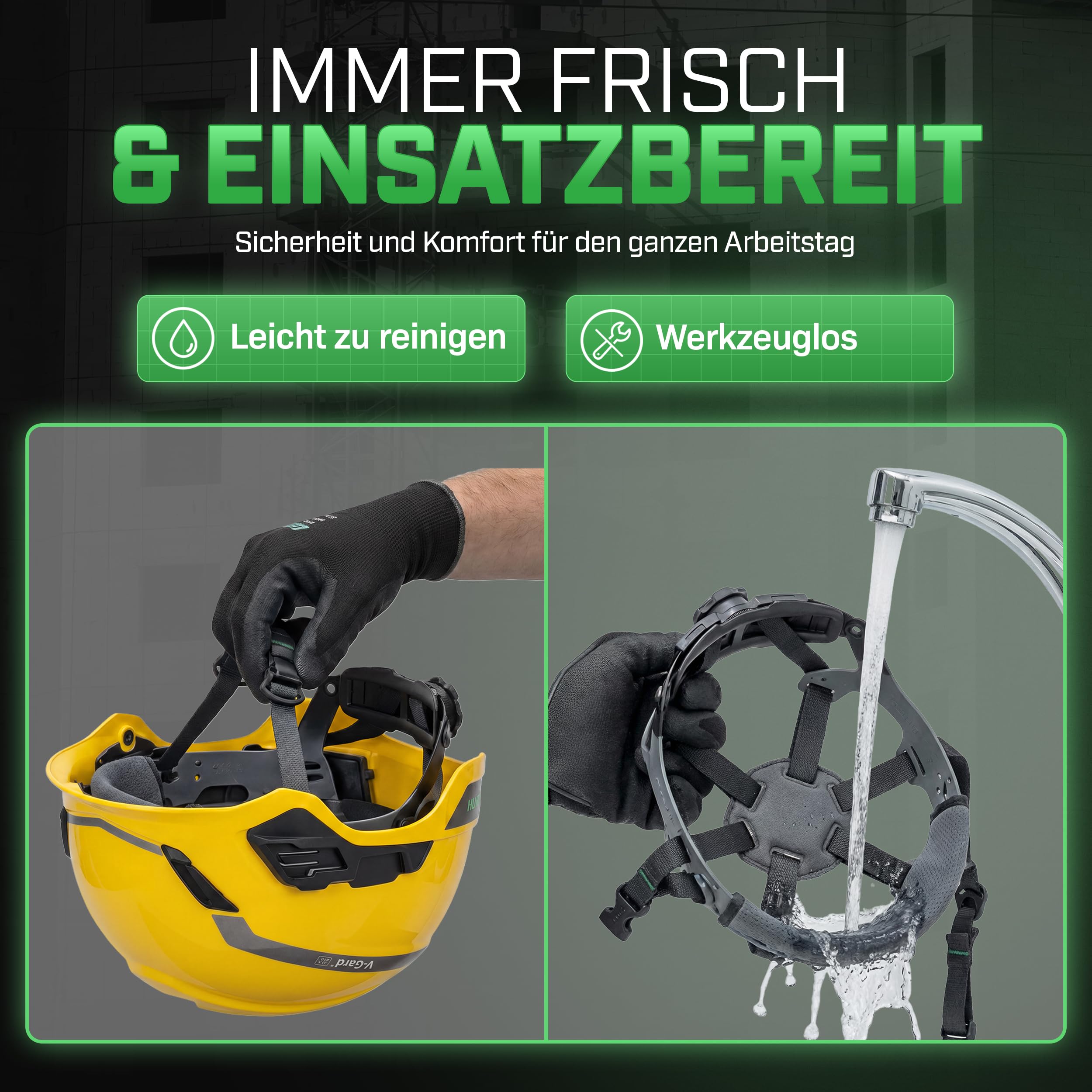 MSA V-Gard H1 Novent - Casco protettivo non ventilato per cantieri e elettricisti, conforme alla norma DIN EN 397 per il lavoro